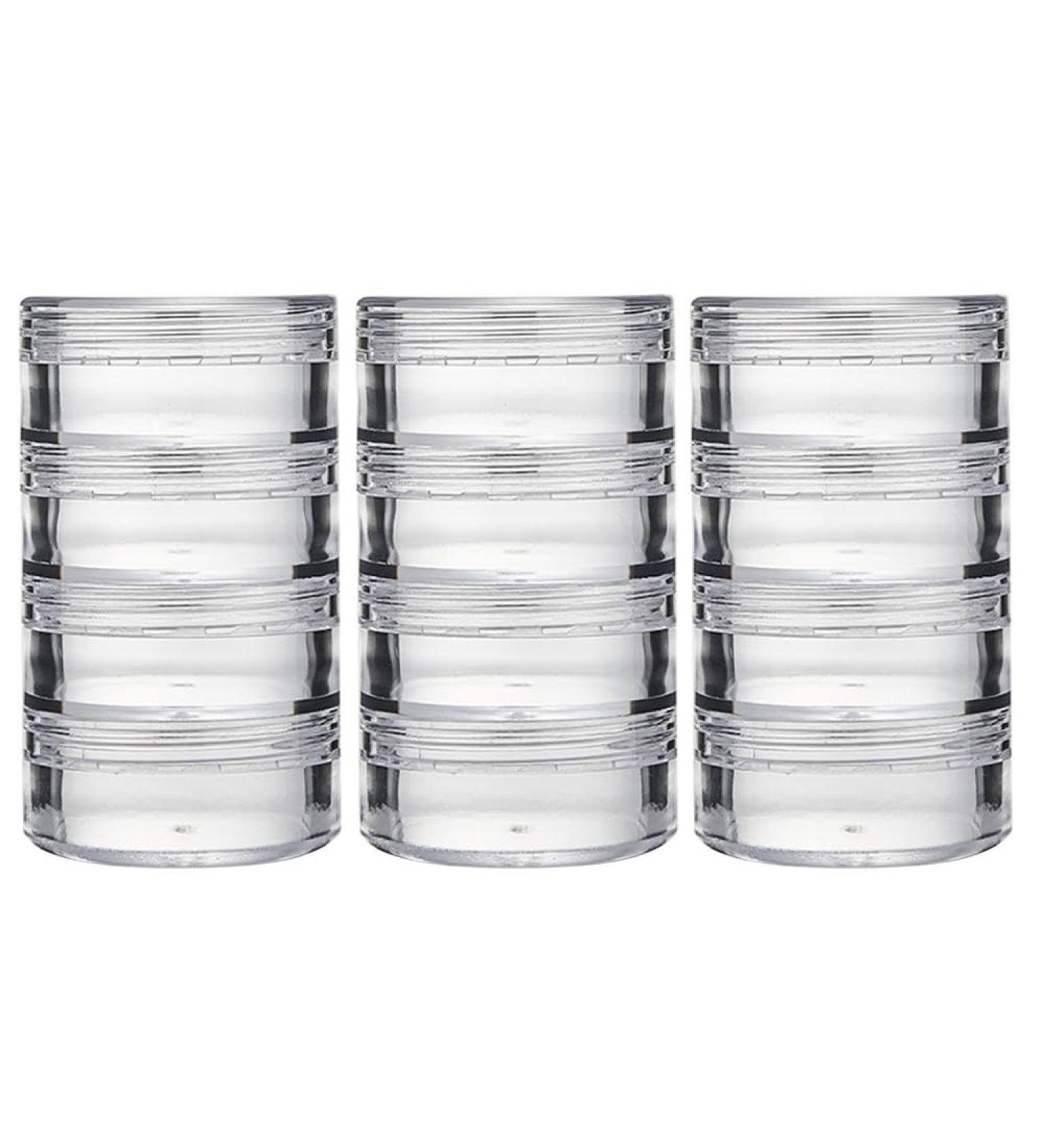 minkissy 3 Sets Eye Cream Box Stackable Clear Plastic Organizer Round Small Cream Jars Makeup Samples Jar Beauty Products Jar Cosmetics Holding Jars Makeup Cream Container Travel Leakproof 6.5x3.7cm Transparent - Buy Online on SooperMarket.com