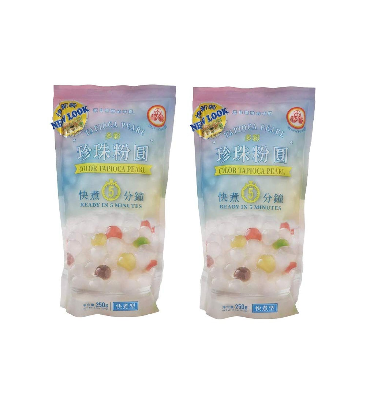 WuFuYuan Instant Pearl Color Tapioca 250g 2-Pack - Buy Online on SooperMarket.com