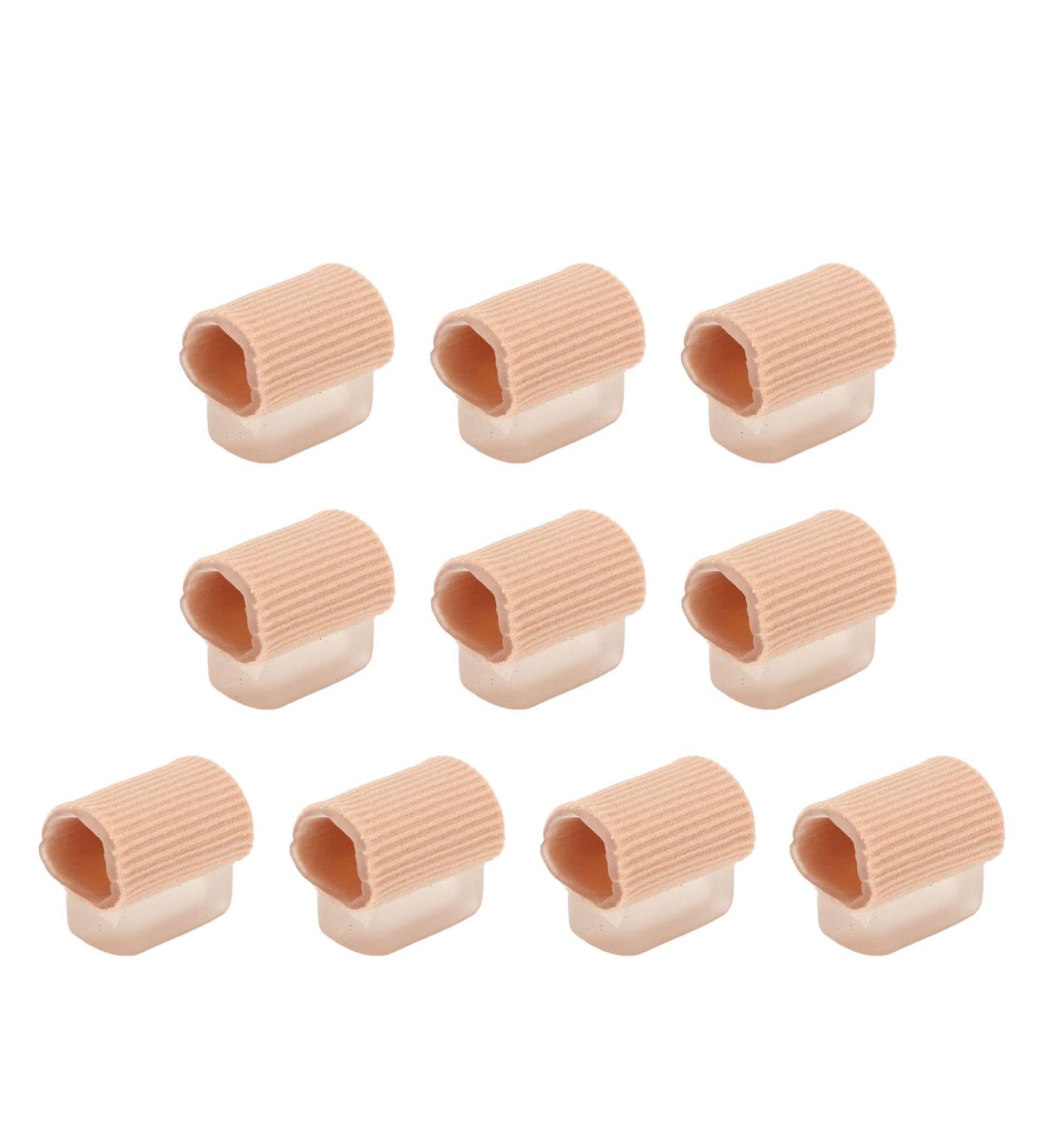 Bunion Pads Toe Tubes 10pcs - Toe Cushion Sleeves for Overlapping Toes & Bunions - Gel Toe Protectors for Pain Relief - Buy Online on SooperMarket.com