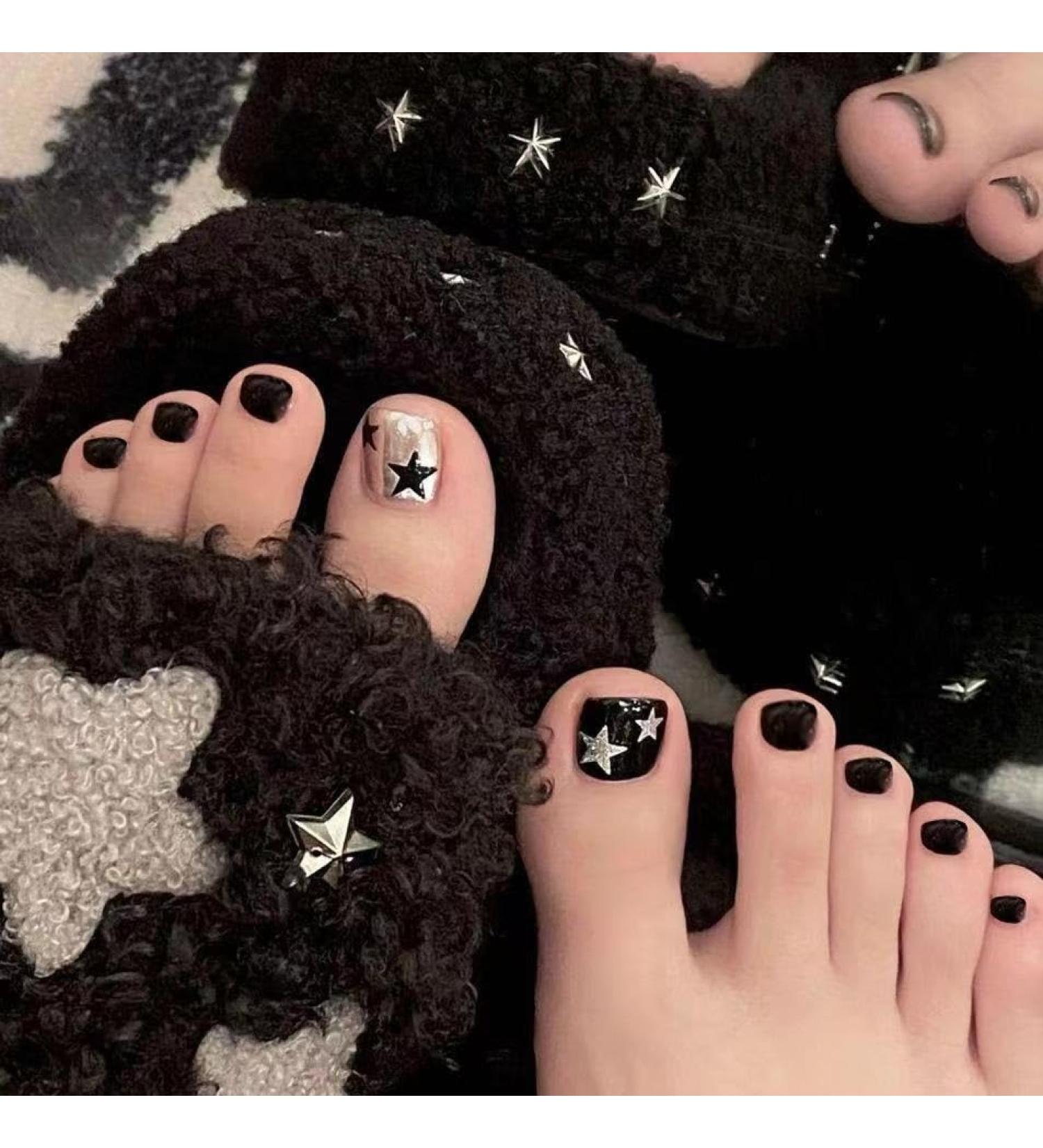 Decorative nail patch night star toenail patch fake nails wears nail patch finished product 24 nail patch with white toenail patch. - Buy Online on SooperMarket.com