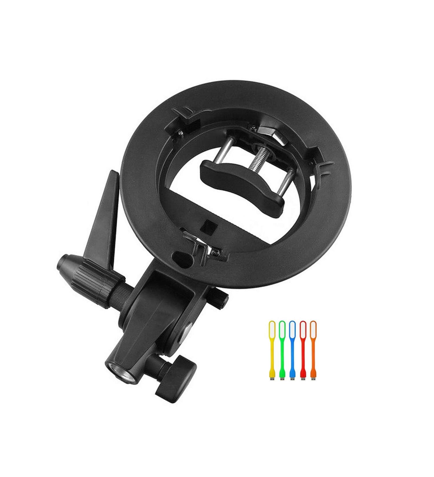Godox S-Type Bracket Bowens Mount Holder for Speedlite Flash with Snoot, Softbox, Honeycomb and USB Light - Buy Online on SooperMarket.com