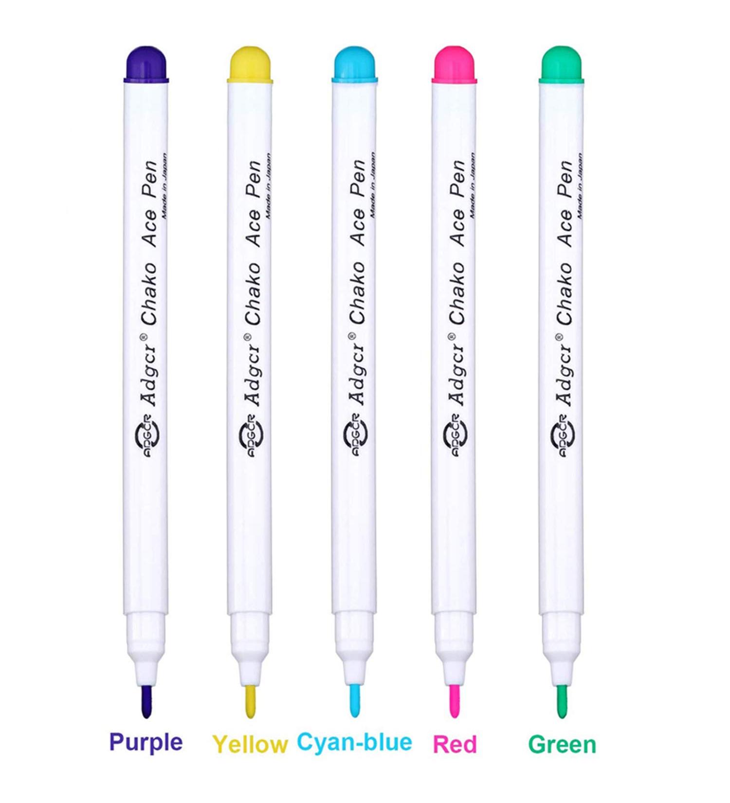 NotionsLand 5 Color Fabric Marking Pens - Water Soluble Erasable Markers for Sewing & Crafting - Buy Online on SooperMarket.com