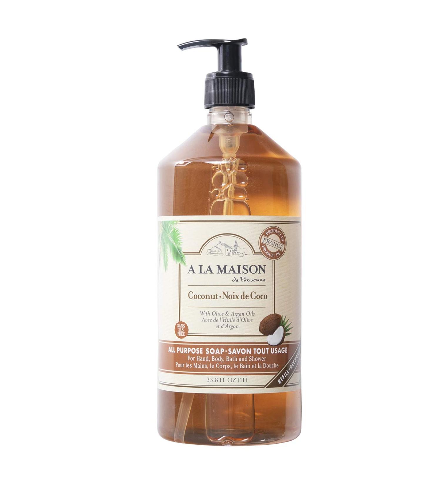 A La Maison Pure Coconut Liquid Hand Soap â€“ 33.8 oz Natural Moisturizing Hand Wash | Triple French Milled, Gentle Formula - Buy Online on SooperMarket.com