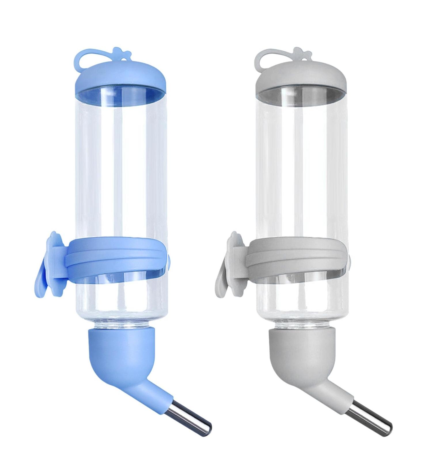 Bncxdc Hamster Water Bottle Rabbit Water Bottles 2PCS 250ML/8.45OZ Free Standing Small Animal Water Bottle No Drip Plastic Hanging Water Bottle Automatic Water Bottle Dispenser (Blue Gray) - Buy Online on SooperMarket.com