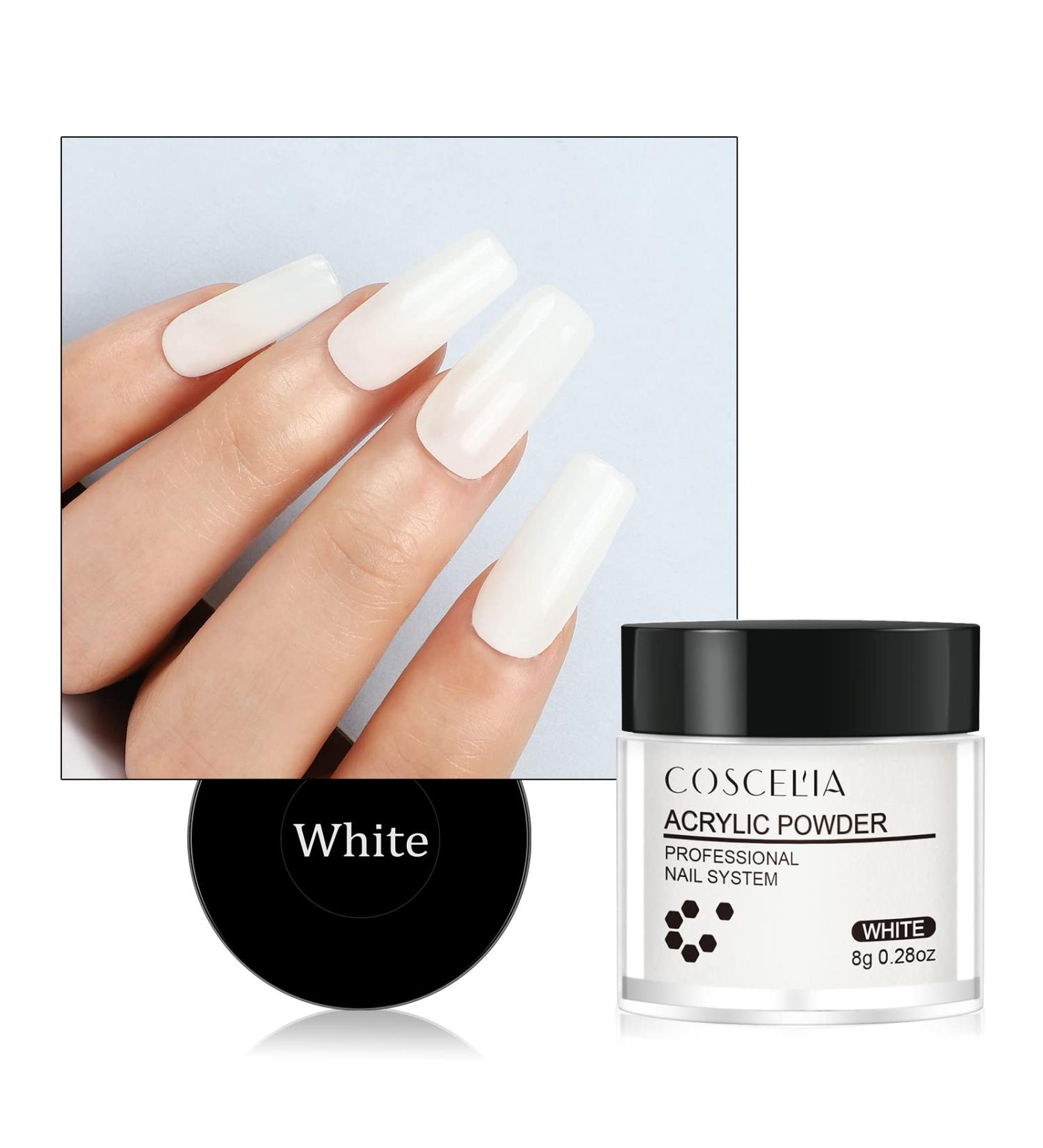 COSCELIA 3D Nail Extensions Powder - No Lamp Required White - 8g A01-025 | International Shipping Available - Buy Online on SooperMarket.com