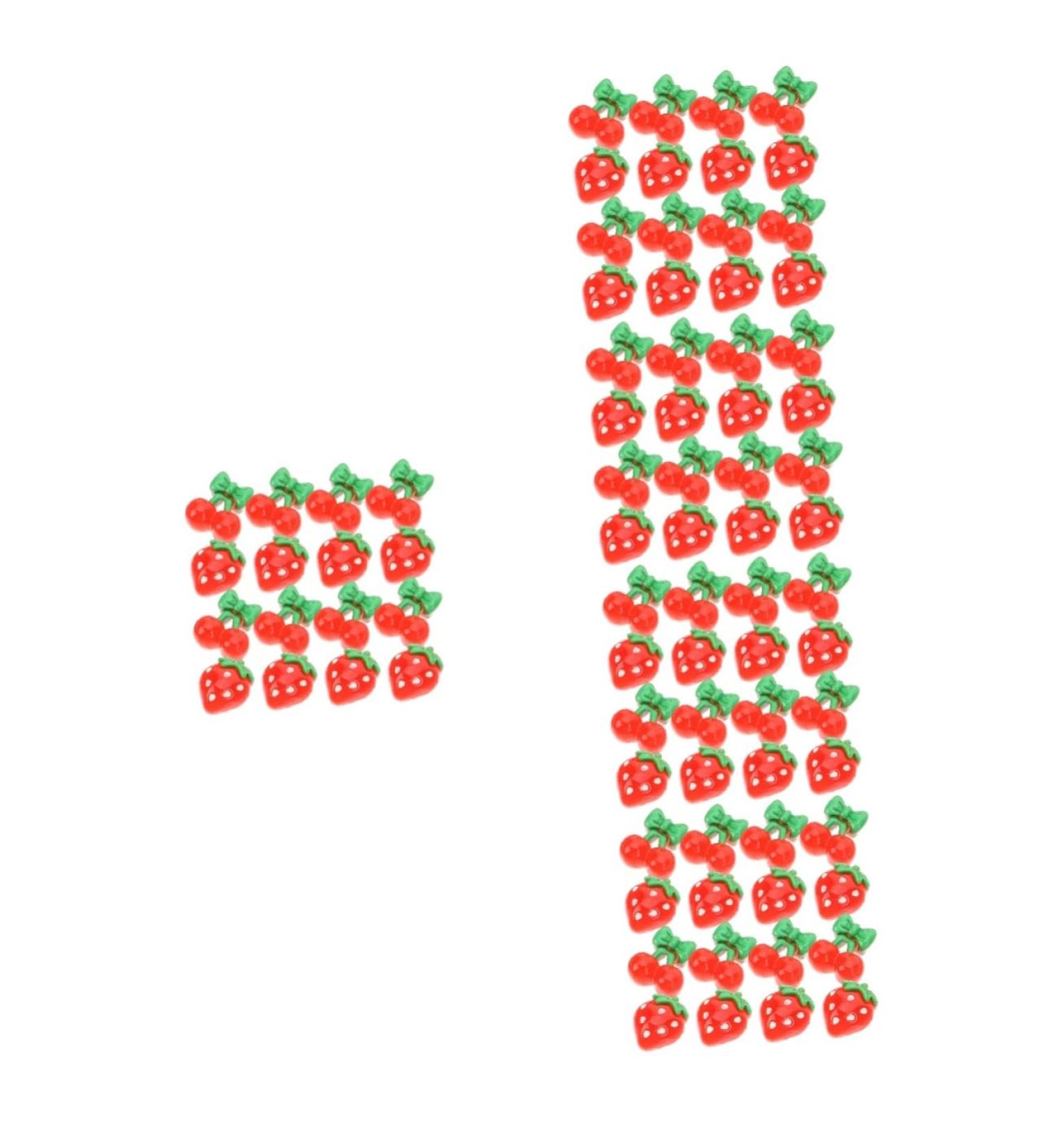 FRCOLOR 300 Pcs Nail Fruits Decoration Strawberry Nail Tool Lip Gloss Hand Cherry Slices Fruit Flatback Travel Bottles for Toiletries Nail Fruit Slices Pineapple Accessories Red Resin 3d - Buy Online on SooperMarket.com