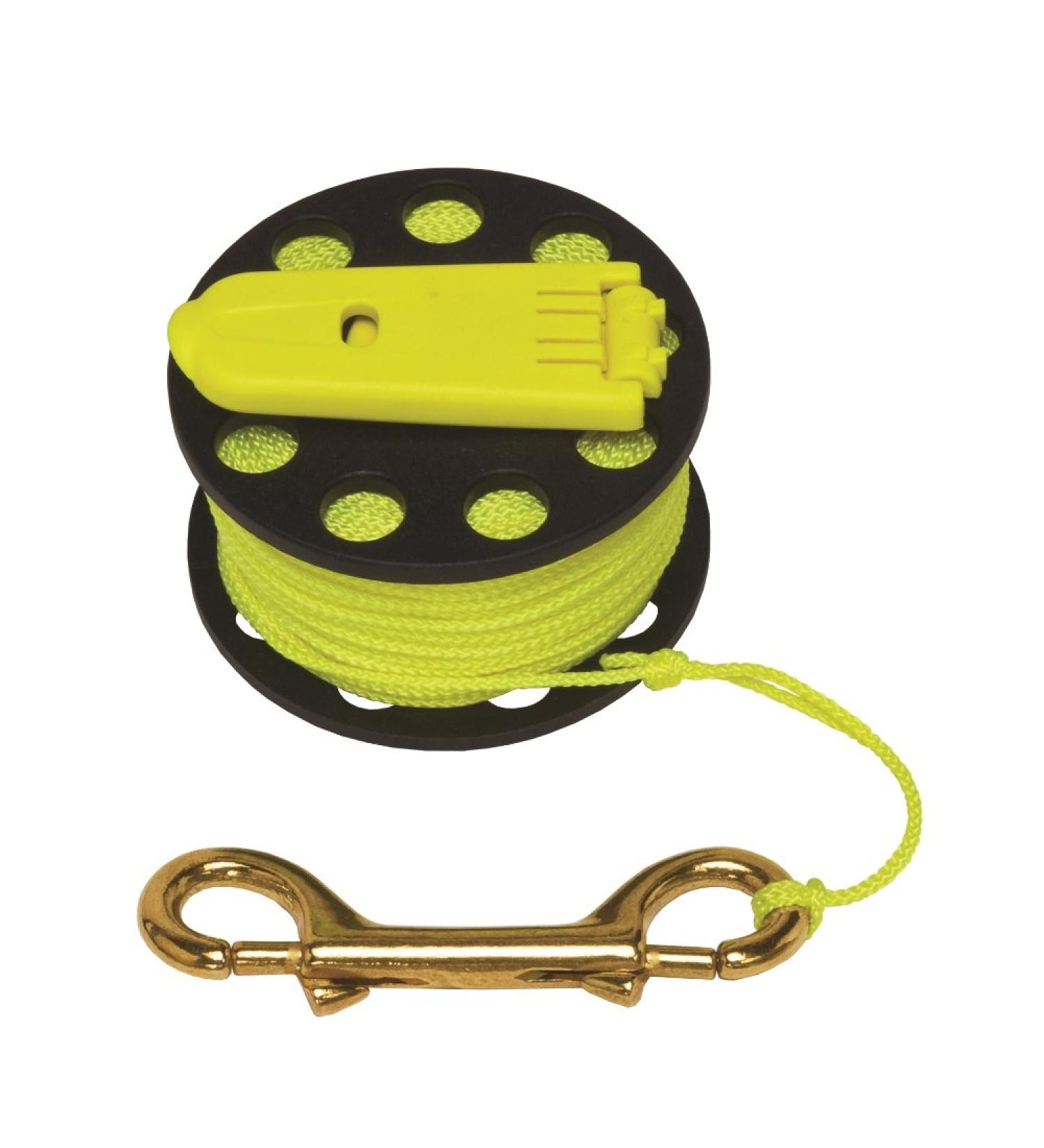 Innovative Scuba Finger Spool With Hand Winder And Brass Clip - Light And Corrosion Free, FL0240