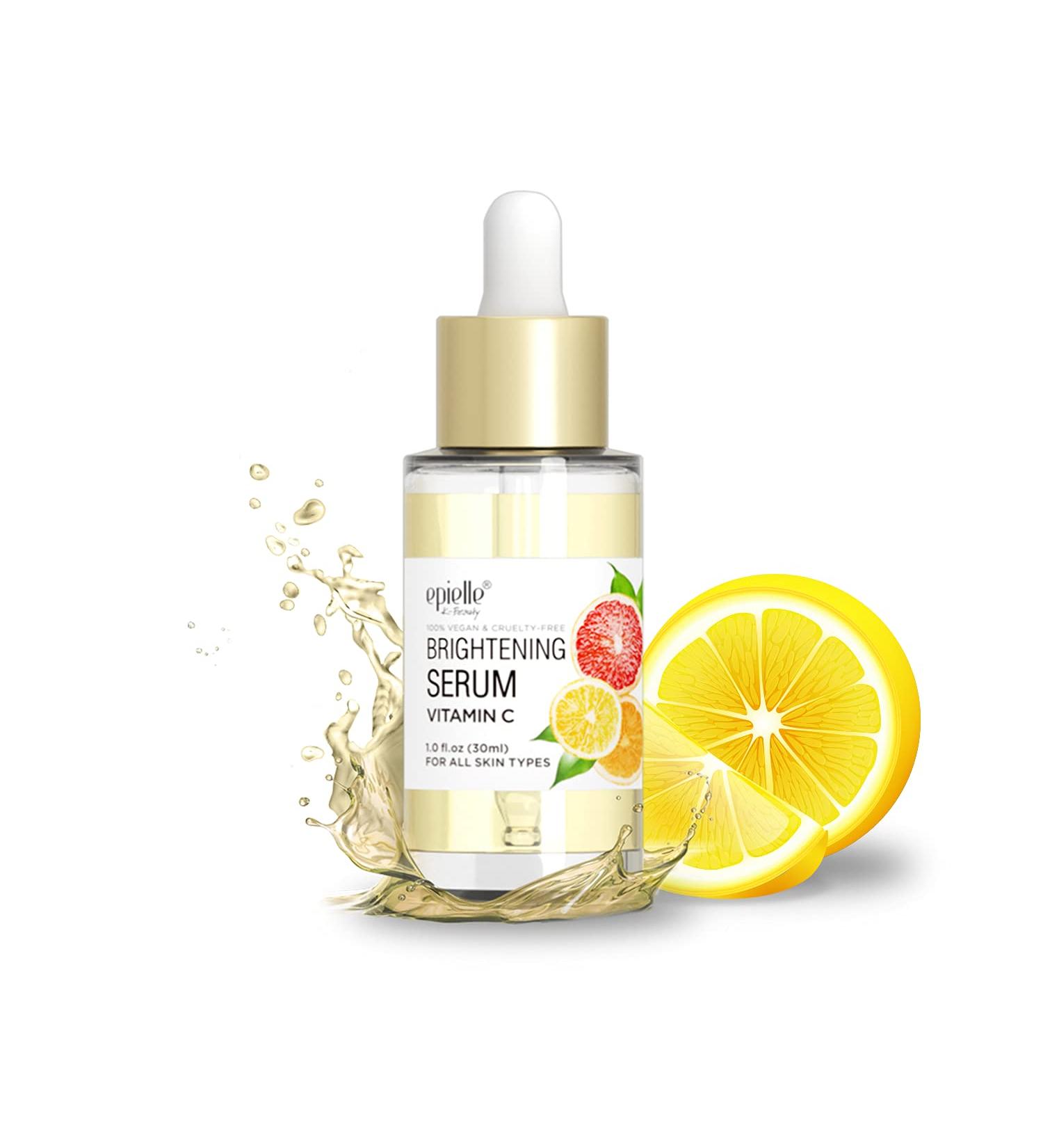Epielle Vegan Anti Aging Serum for All Skin Types | Dark Spot & Wrinkle Treatment | Vitamin C Formula | Summer Skincare Gift - Buy Online on SooperMarket.com