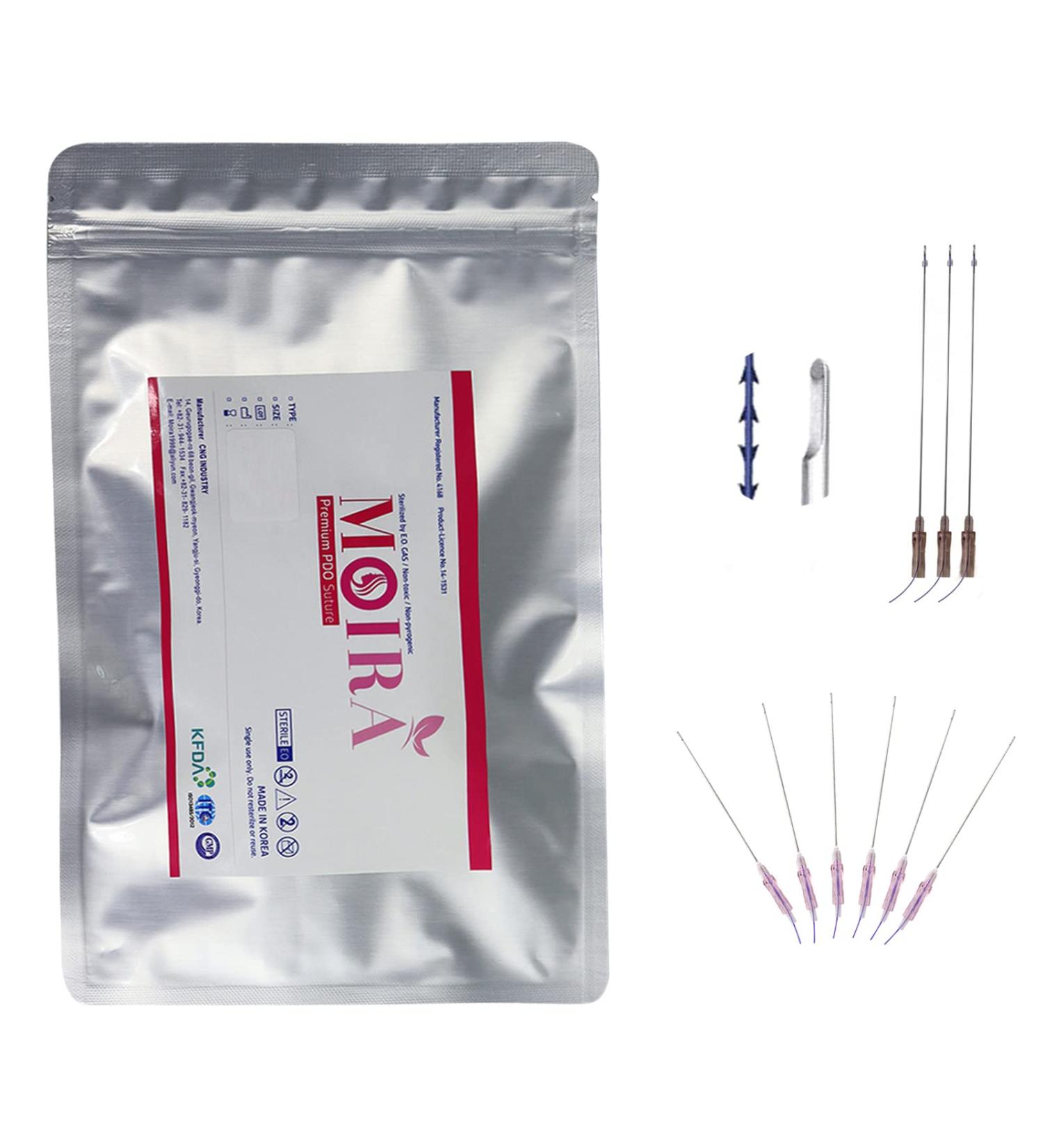 PDO Threads Lift Upgraded 360R Bidirection Molding Cog Type For Face/Whole Body Smooth Tighten Lifting(20pcs)(18G100mm) Fish bone Molding Cog(18G100mm)