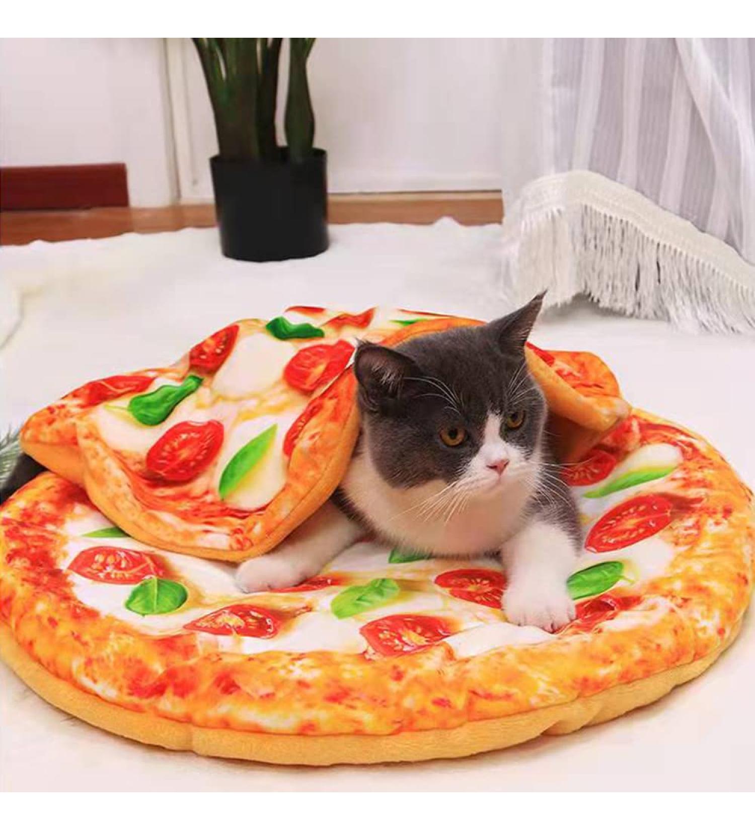FLD Pizza Pattern Pet Cat Bed Mats & Blanket Set - Creative Pets Supplies - Buy Online on SooperMarket.com