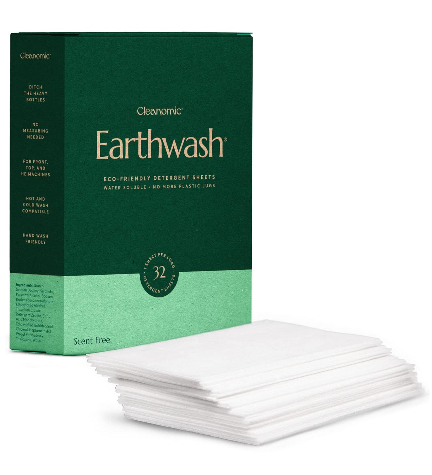 earthwash - Laundry Detergent Sheets Scent-Free (32 Loads) The Perfect Hypoallergenic Eco-Friendly Plastic Free Strips Ideal for Travel/Home Use. Biodegradable-Easy Dissolve True Eco-Wash - Buy Online on SooperMarket.com