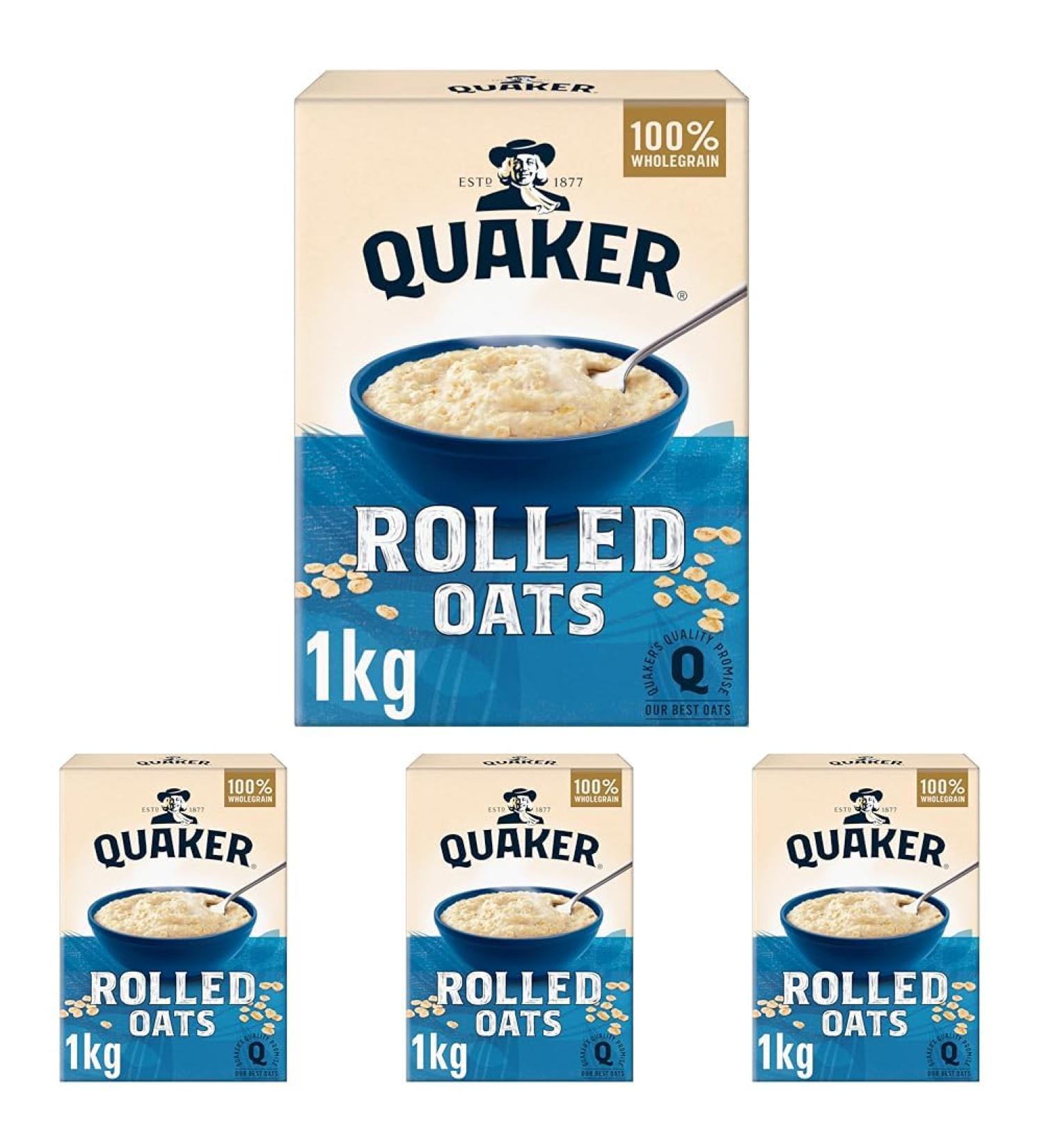 Quaker Rolled Oats 1 kg (Pack of 4) - Buy Online on SooperMarket.com