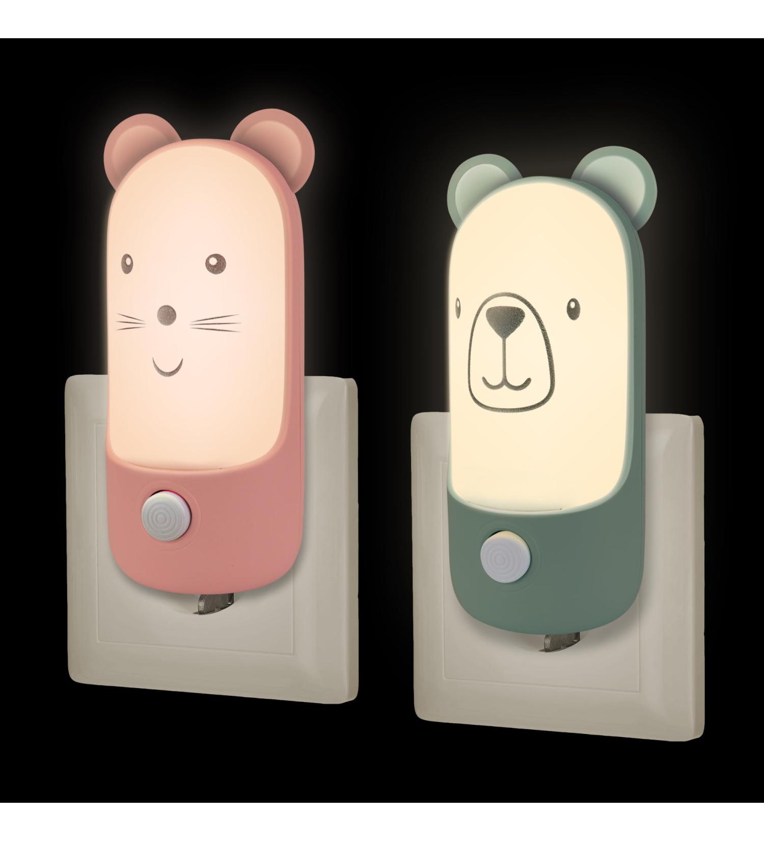 Buy Wetry Night Light Socket for Kids - Sleep Aid Wall Light for Babies Cute Bear & Mouse Design Ideal for Newborns - Buy Online on SooperMarket.com