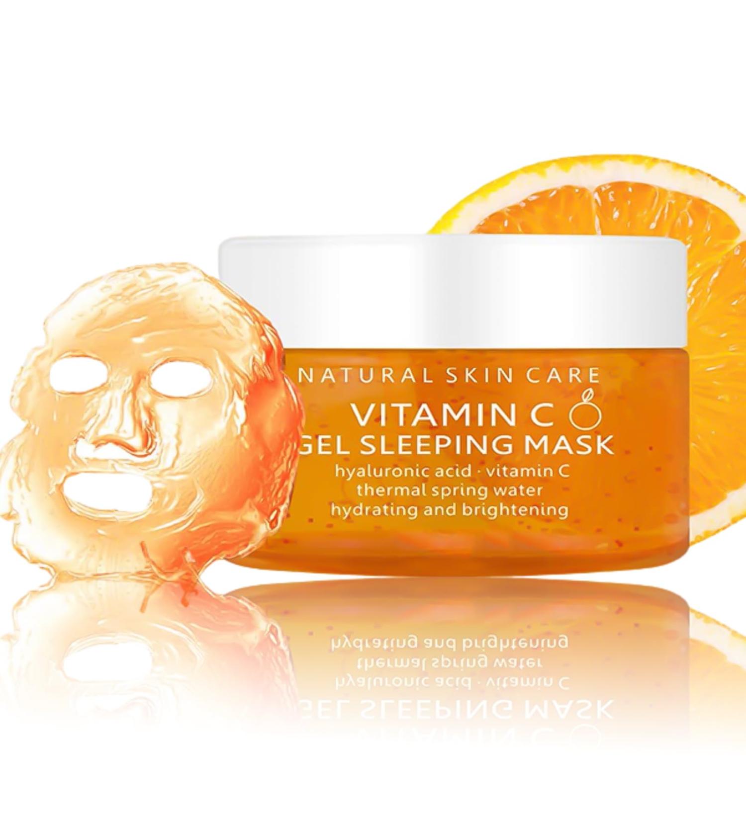 Vitamin C Sleep Overnight Face Mask 150g Hyaluronic Acid Moisturising Sleeping Mask For Shrink Pore Hydrating & Brightening Gel Face Mask Korean Face Mask Vitamin C Anti Aging Face Cream - Buy Online on SooperMarket.com