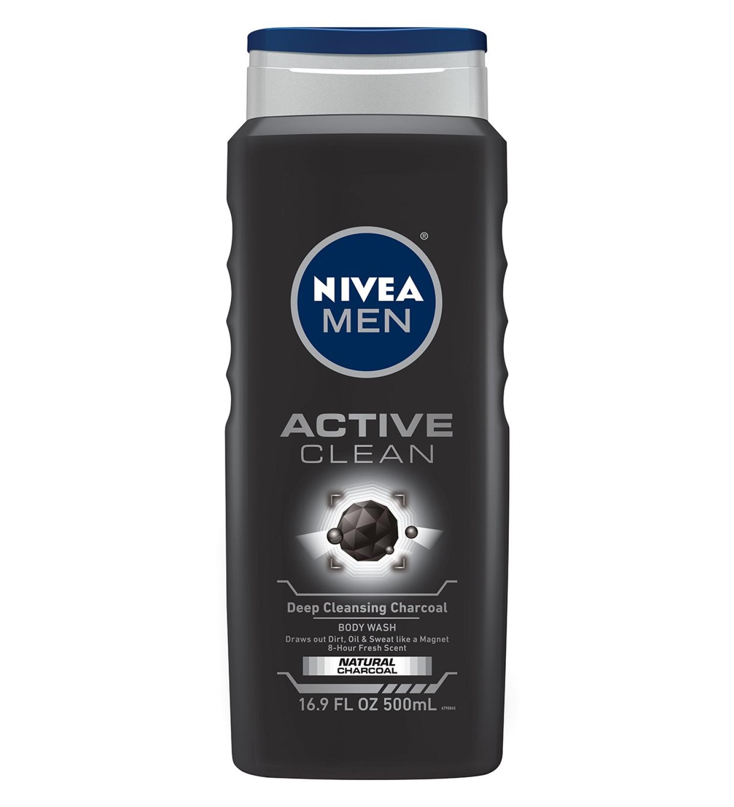 NIVEA Men Active Clean Body Wash 16.9 Ounce Fresh 16.9 Ounce (Pack of 1)