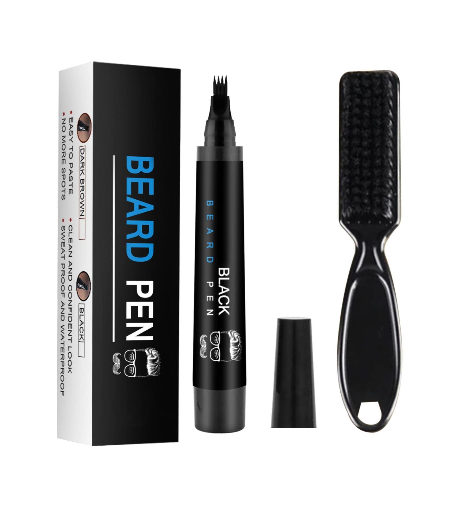 Waterproof Beard Filling Pen for Men - Black | Long Lasting Coverage | Natural Look | Beard Pencil Filler Kit - Buy Online on SooperMarket.com