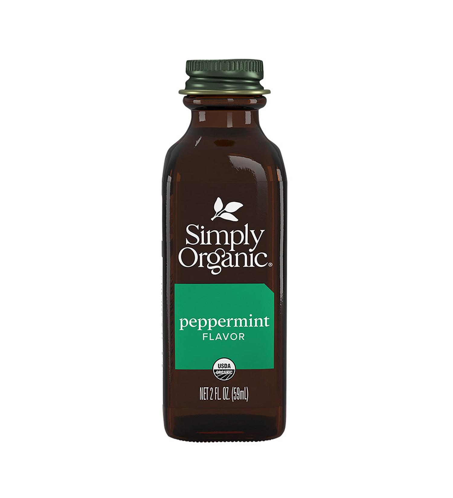 Simply Organic Peppermint Flavor 2 fl oz - Pure & Natural Extract - Buy Online on SooperMarket.com