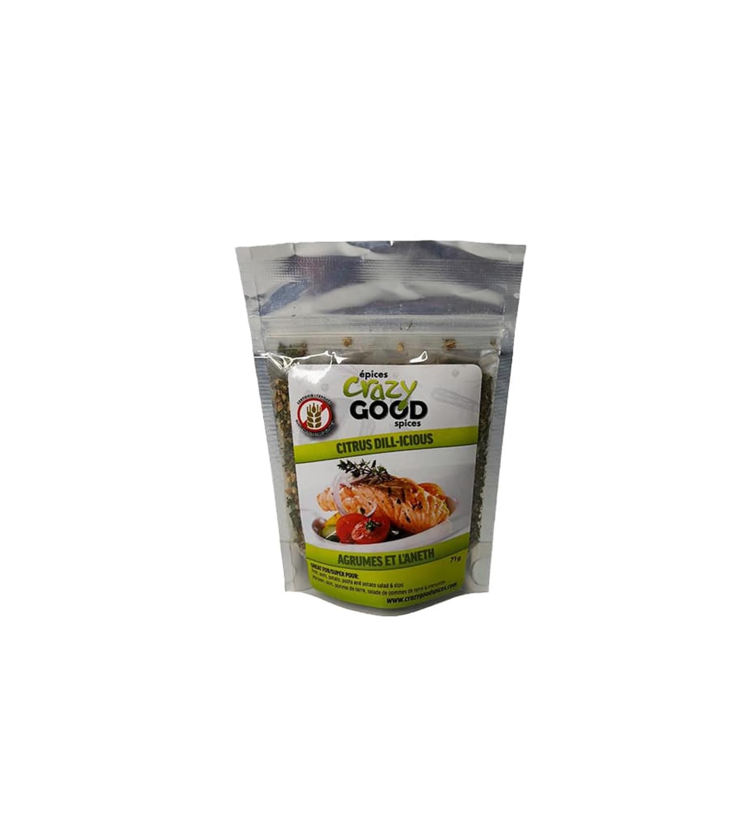 Crazy Good Spices Natural Essential Pack Certified Gluten Free From Natural Ingredients - 1 Count - Citrus Delicious flavour - Go t D licieux d'agrumes