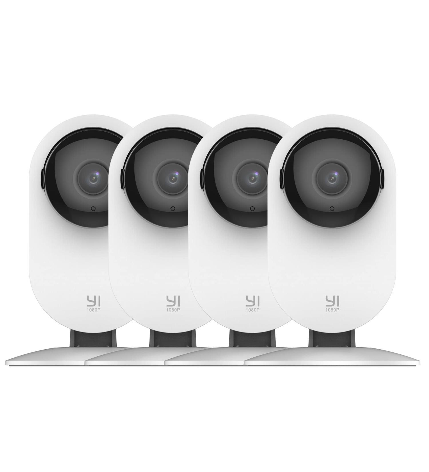 YI 4pc Security Home Camera  1080p 2.4G WiFi Smart Indoor Nanny IP Cam with Night Vision  2-Way Audio  AI Human Detection  Phone App  Pet Cat Dog Cam - Works with Alexa and Google 4 Count (Pack of 1) - Buy Online on SooperMarket.com