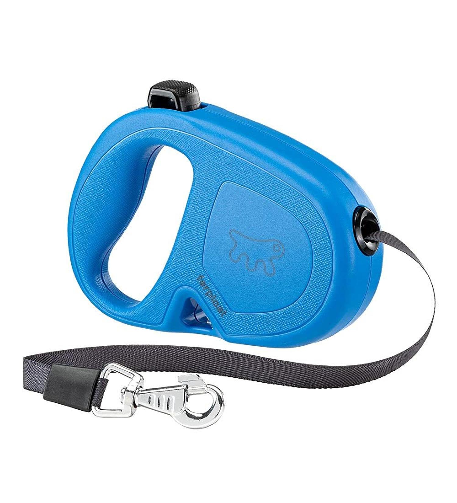 Ferplast Flippy One Dog Leash - Extendable Roller Leash for Medium Dogs up to 25kg | 5m Light Blue Strap - Buy Online on SooperMarket.com