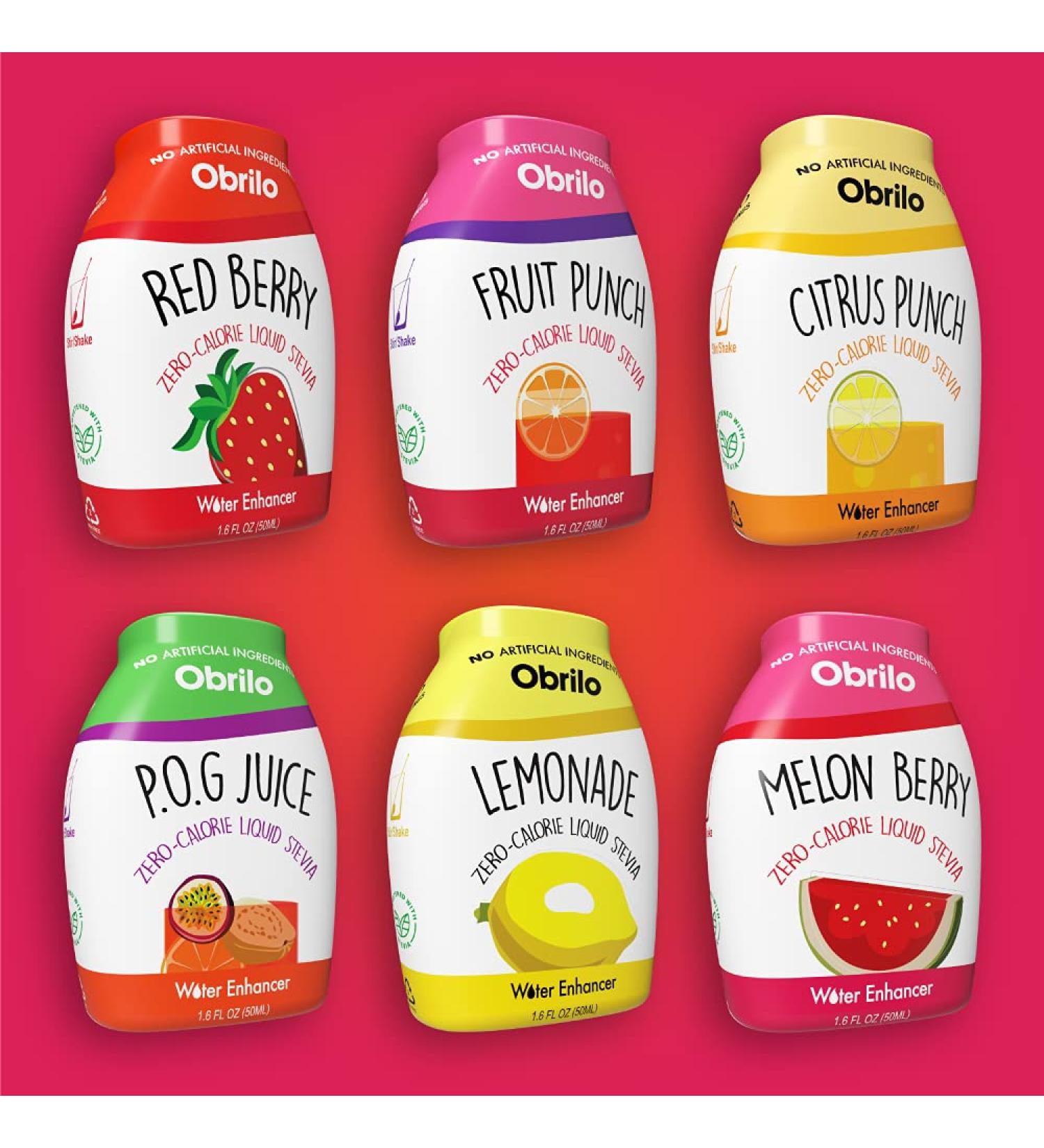 Stevia Infused Sugar-Free Zero Calorie Natural Liquid Water Enhancer Variety Pack 1.6 Fl Oz (Pack of 6) - Buy Online on SooperMarket.com
