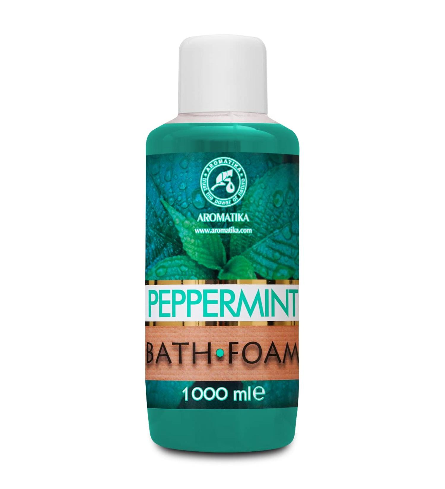 Relaxing Bathing Foam with Essential Peppermint Oil 1000ml | Wellness Aromatherapy & Spa Experience for Good Sleep and Body Care - Buy Online on SooperMarket.com