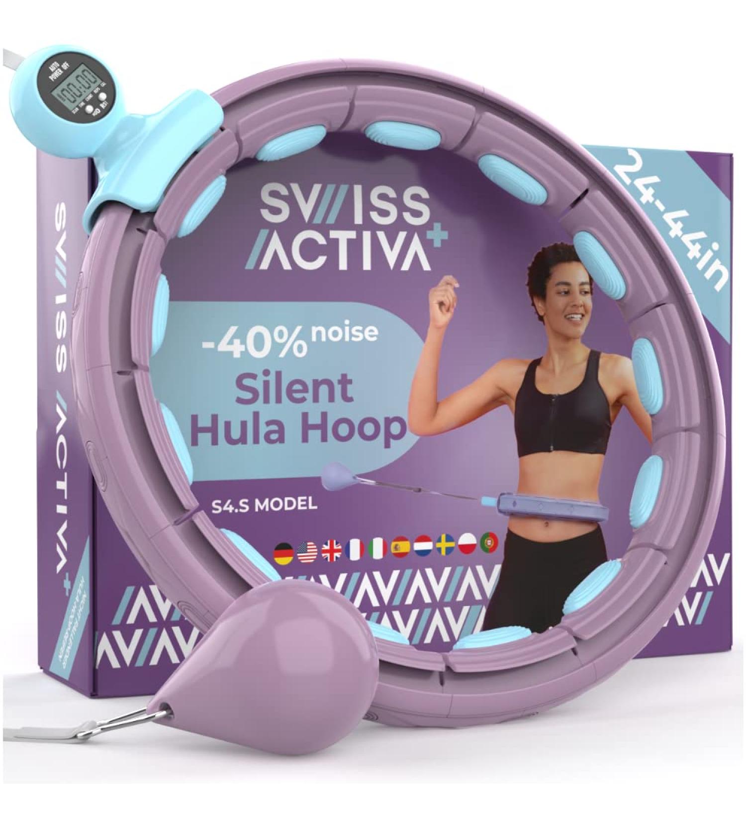 Swiss Activa+ Infinity Hoop Smart Weighted Hula Hoop | Exercise Equipment for Women | S4.S Purple Blue - Buy Online on SooperMarket.com