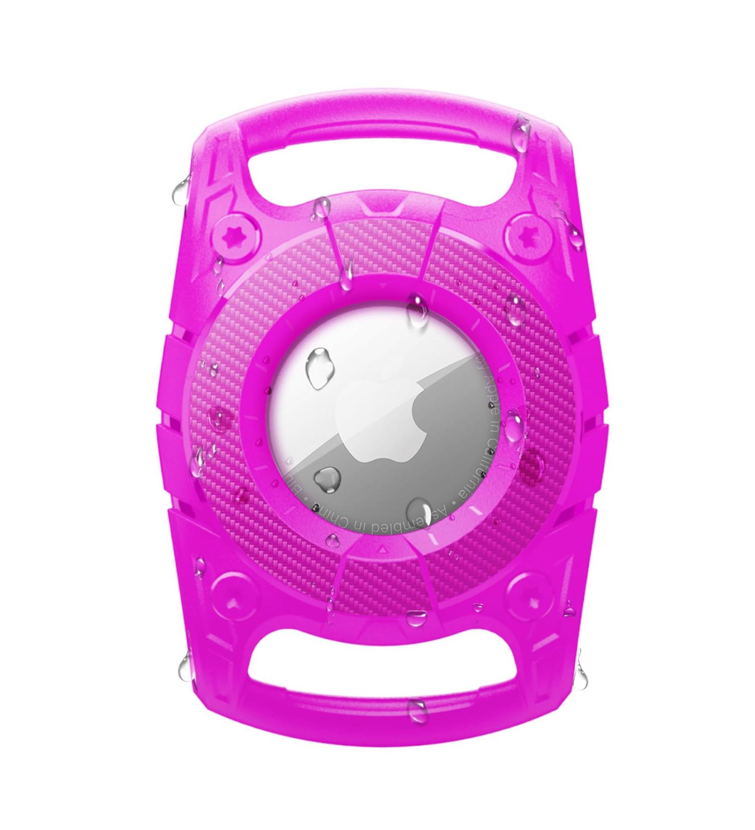 OneOnta Waterproof Airtag Case for Dogs - Dark Pink Airtag Dog Collar - Perfect for Airtag Devices | Ship Internationally - Buy Online on SooperMarket.com