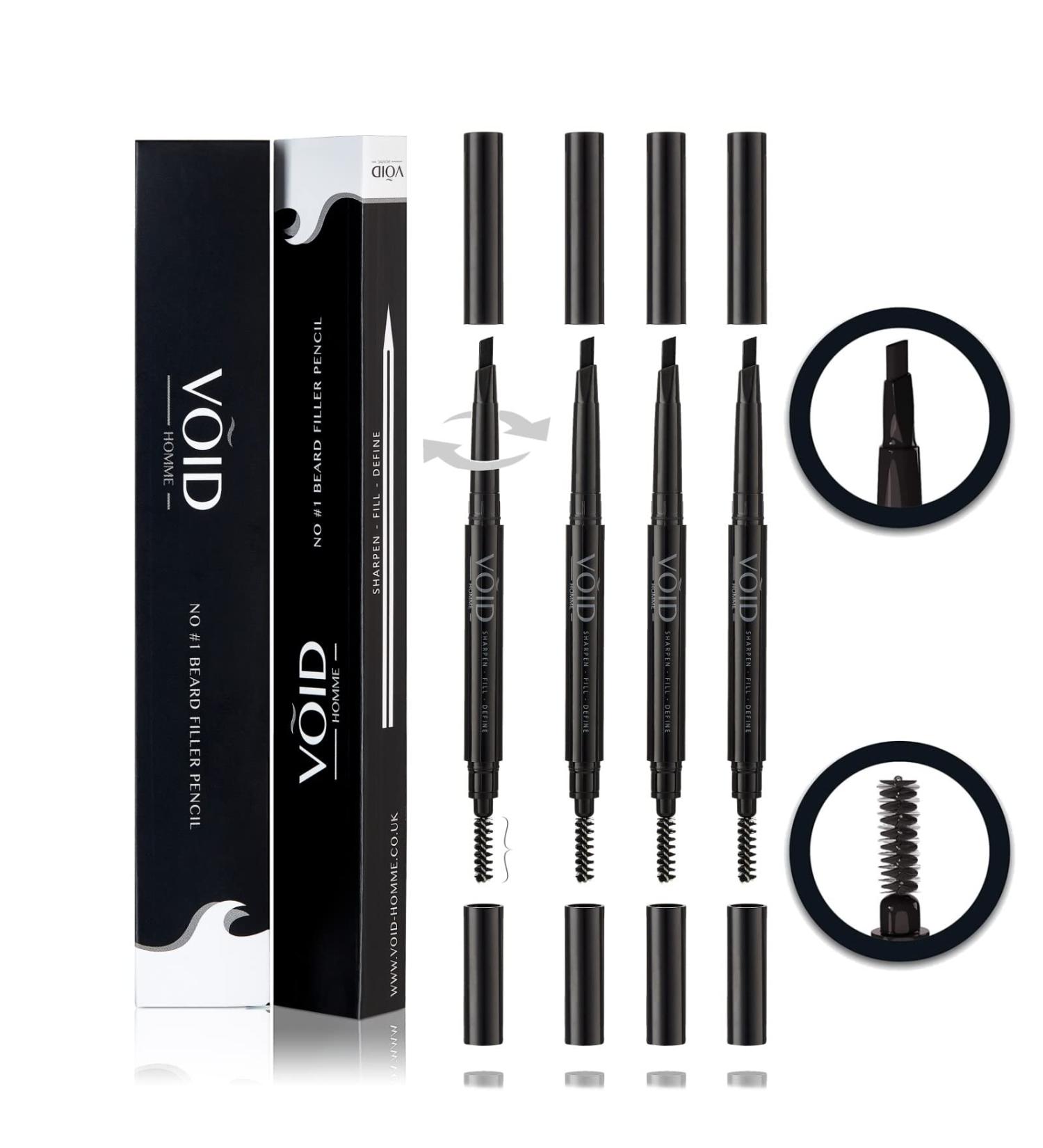 VOID Homme Beard Pencil Filler Grey Set of 4 - Instant Beard Thickener Kit - Buy Online on SooperMarket.com