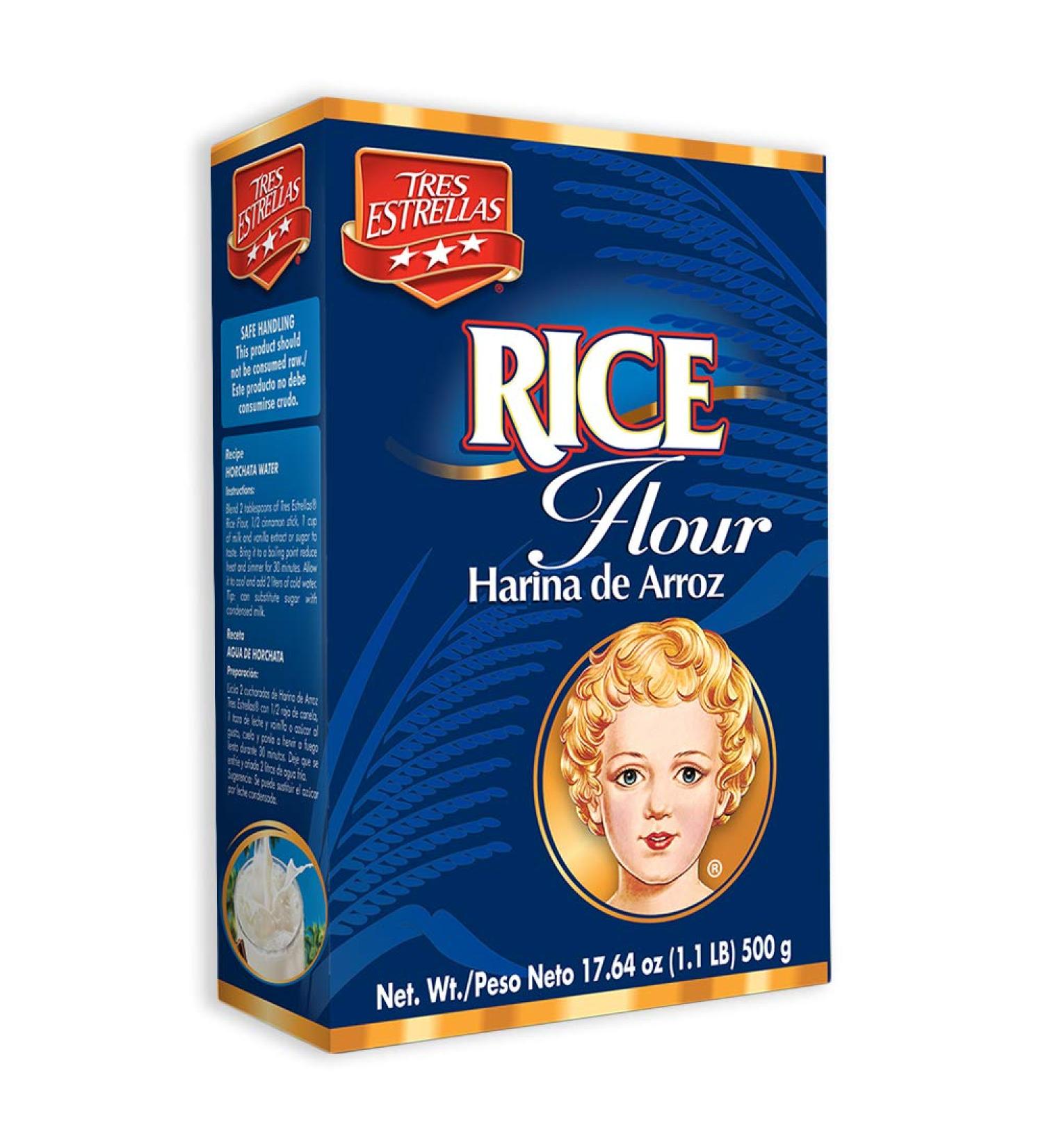 Tres Estrellas Rice Flour 17.6 Oz Pack Of 12 - Gluten-Free Baking Ingredient - Buy Online on SooperMarket.com