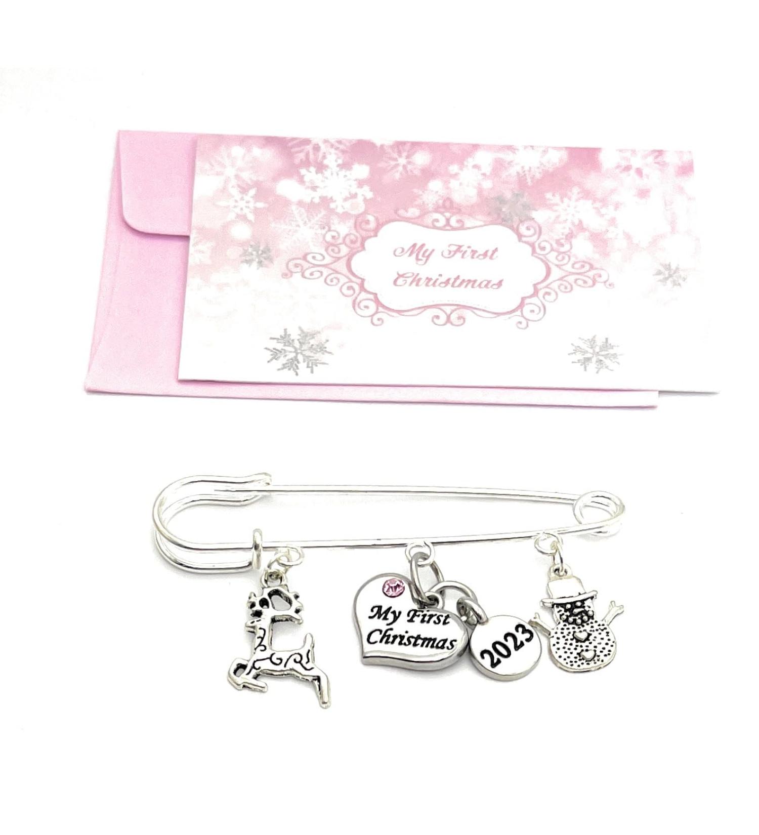 My First Christmas 2023 Baby Girl Keepsake Charms with Gift Bag and Card - Reindeer & Snowman - Buy Online on SooperMarket.com