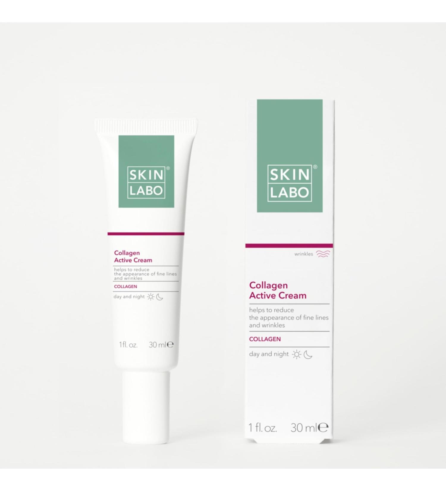 SkinLabo - Collagen Active Cream Restructuring and Filling Reduces the Appearance of Fine Lines Anti-Wrinkle Action with Collagen - 30 ml New Version - Buy Online on SooperMarket.com