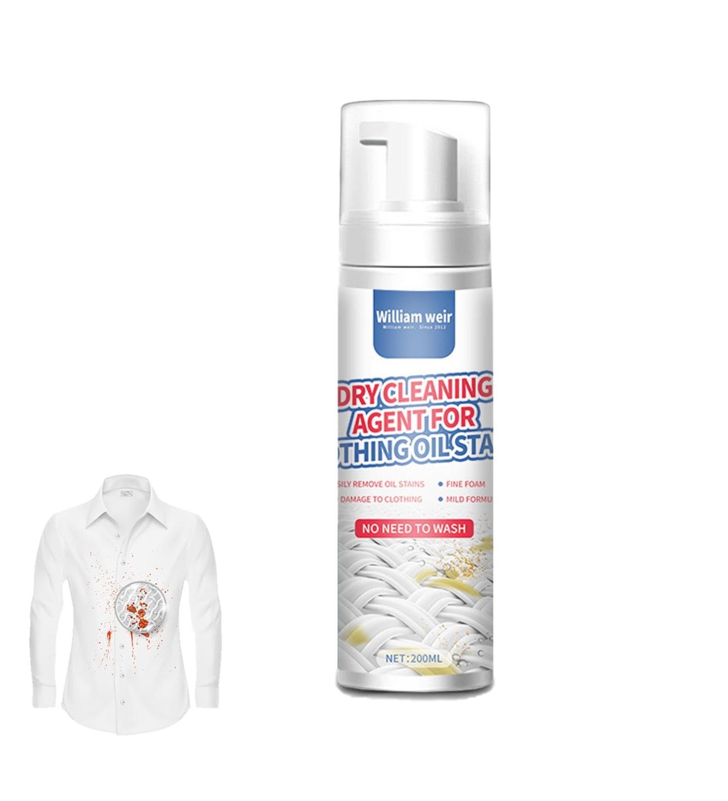 Evember Dry Cleaning Spray For Clothes 200ml Dry Foam Cleaner Downwear Dry Cleaning Agent OneWipe To Cleaning Wash Free Spray For Furniture Fabric Cleaner Safe On Clothes - Buy Online on SooperMarket.com