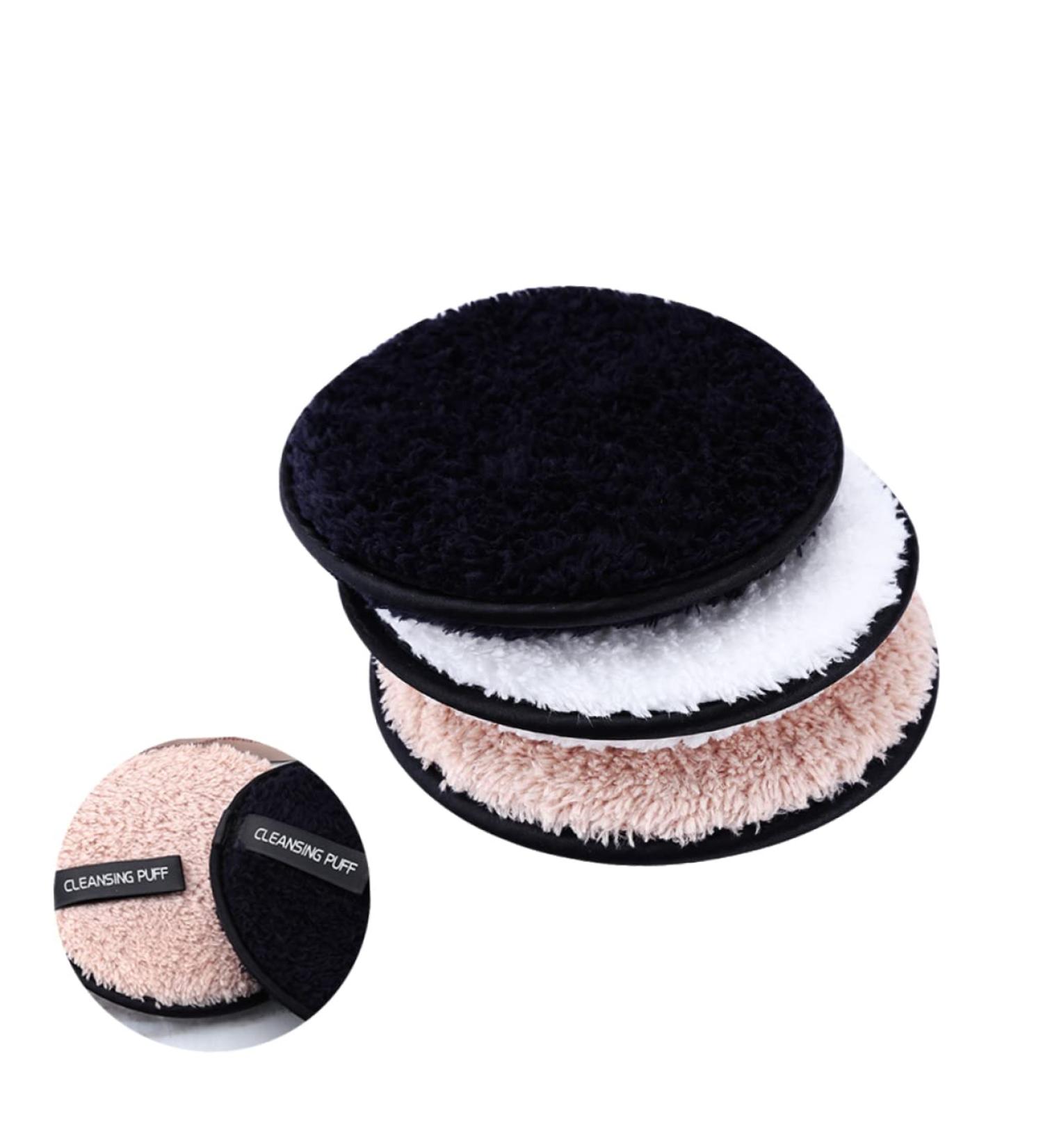 Buy Healeved 3pcs Clean Face Makeup Puff - Reusable Soft Cotton Facial Cleansing Rounds & Pads for Makeup Removal - Eco-Friendly & Durable - Buy Online on SooperMarket.com