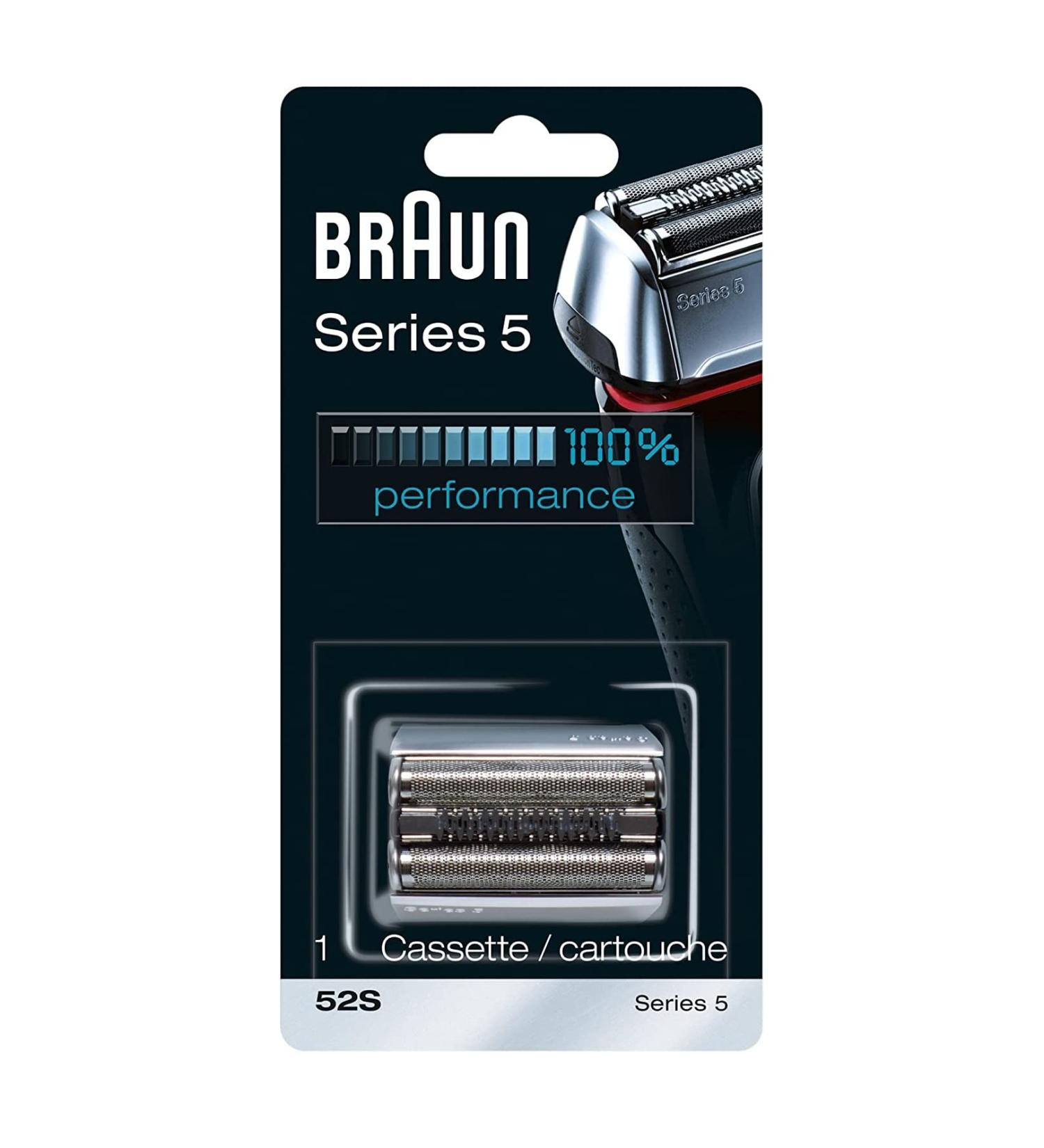 Braun Series 5 52S Replacement Foil and Trimmer Head Cassette - Silver - Buy Online on SooperMarket.com
