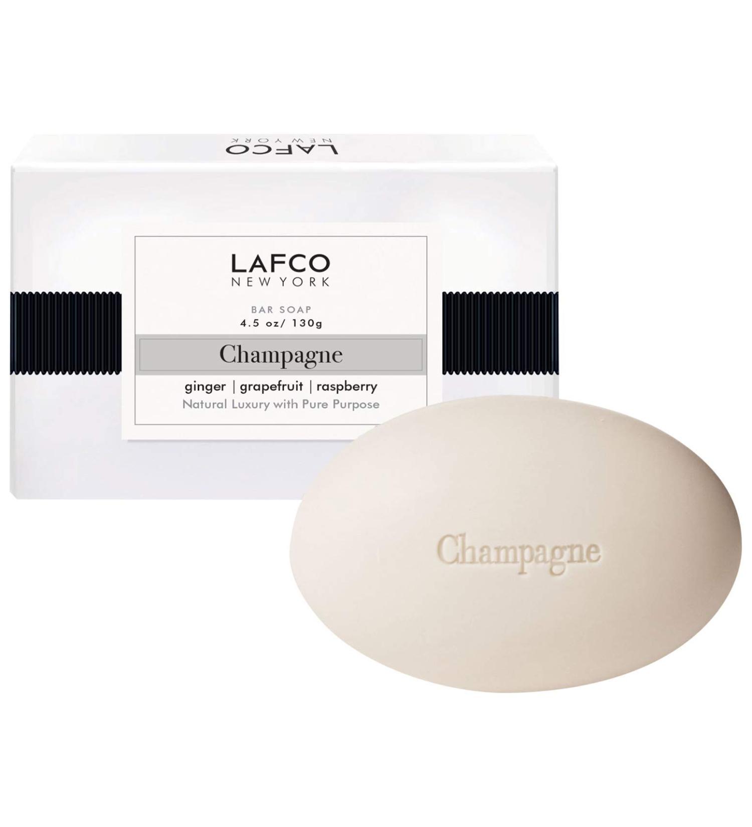 LAFCO NEW YORK Champagne Bar Soap - Ultra Hydrating with Ginger, Grapefruit & Raspberry Scents (4.5 oz) - Buy Online on SooperMarket.com