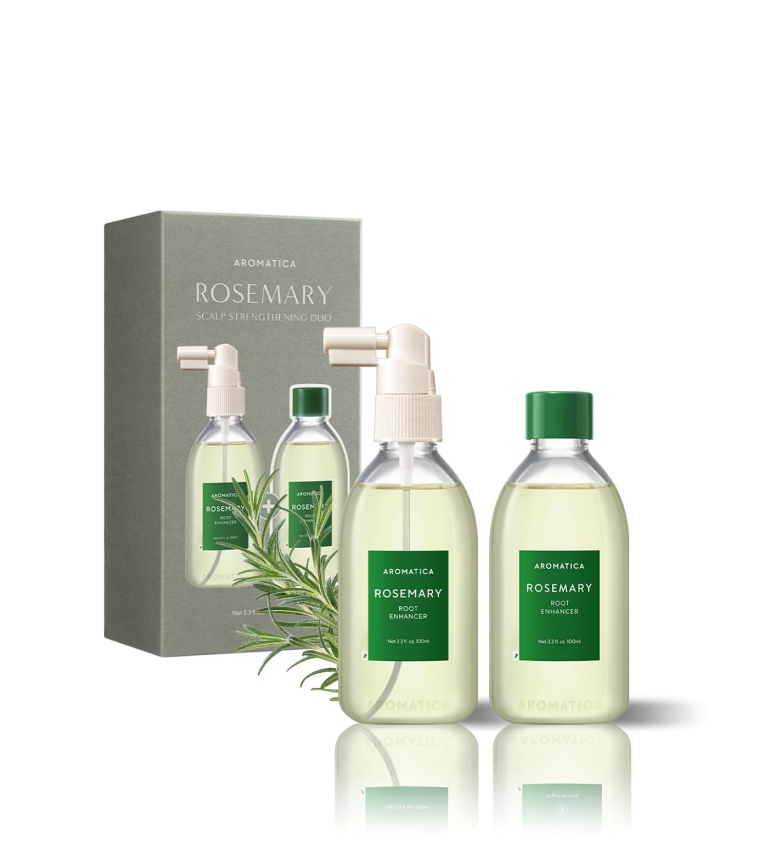 AROMATICA Rosemary Scalp Strengthening Duo Set - Nourish & Relieve Itchy Scalp with Food-Grade Rosemary Oil - Sulfate Silicone & Paraben Free - International Shipping Available - Buy Online on SooperMarket.com