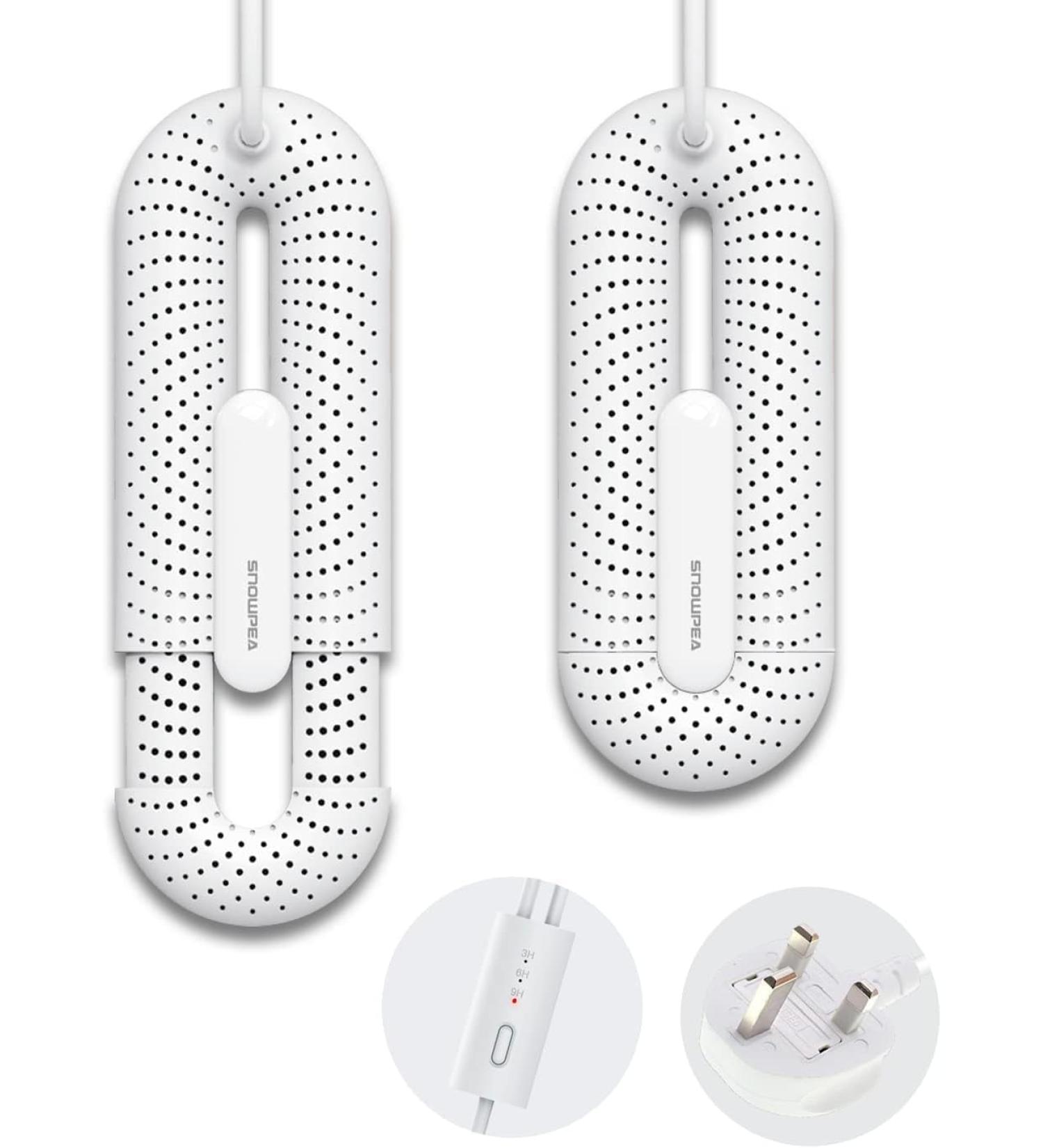 Snowpea Electric Shoe Dryer & Warmer | Eliminate Odor | Timed Auto Self Off | Upgraded-White - Buy Online on SooperMarket.com