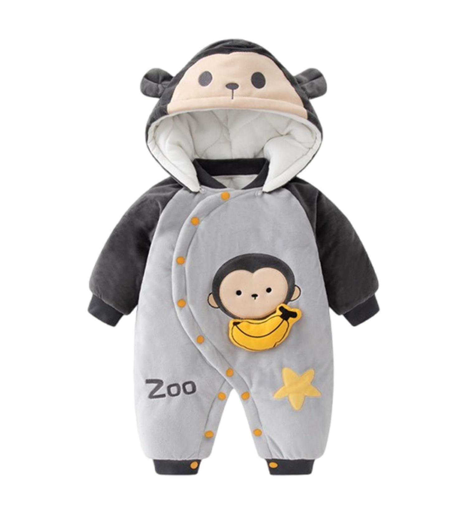 Baby Rompers with Booties & Hat Set | Cotton Jumpsuit for Boys & Girls | Infant Winter Outfits 3-6 Months - Buy Online on SooperMarket.com