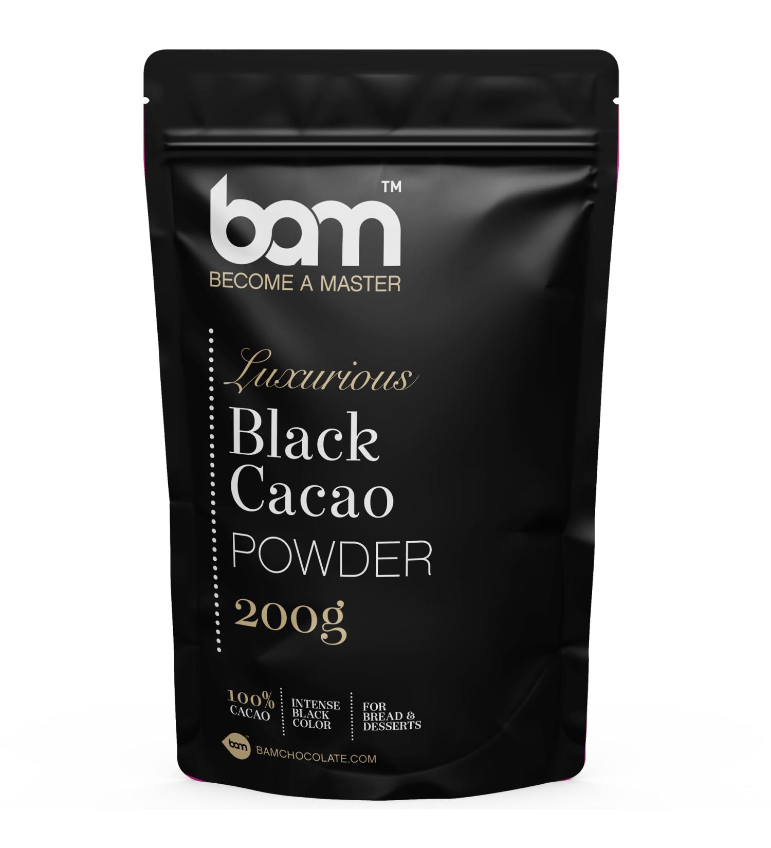 BAM Luxurious Cocoa Powder - 100% Intense Black Cocoa for Baking & Desserts (200g) - Premium Quality International Shipping - Buy Online on SooperMarket.com