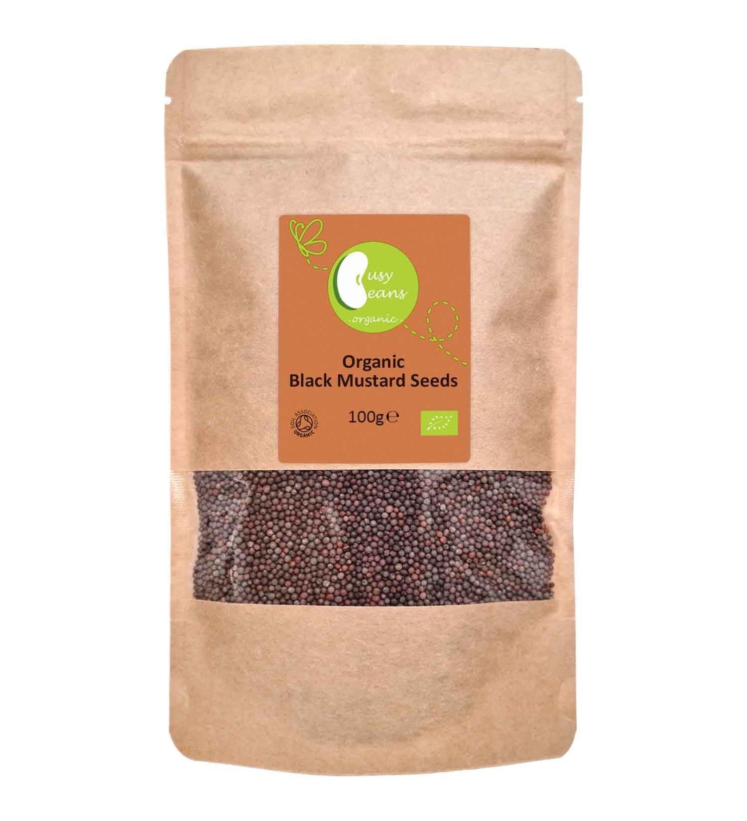 Certified Organic Black Mustard Seeds (100g) by Busy Beans Organic - Buy Online on SooperMarket.com
