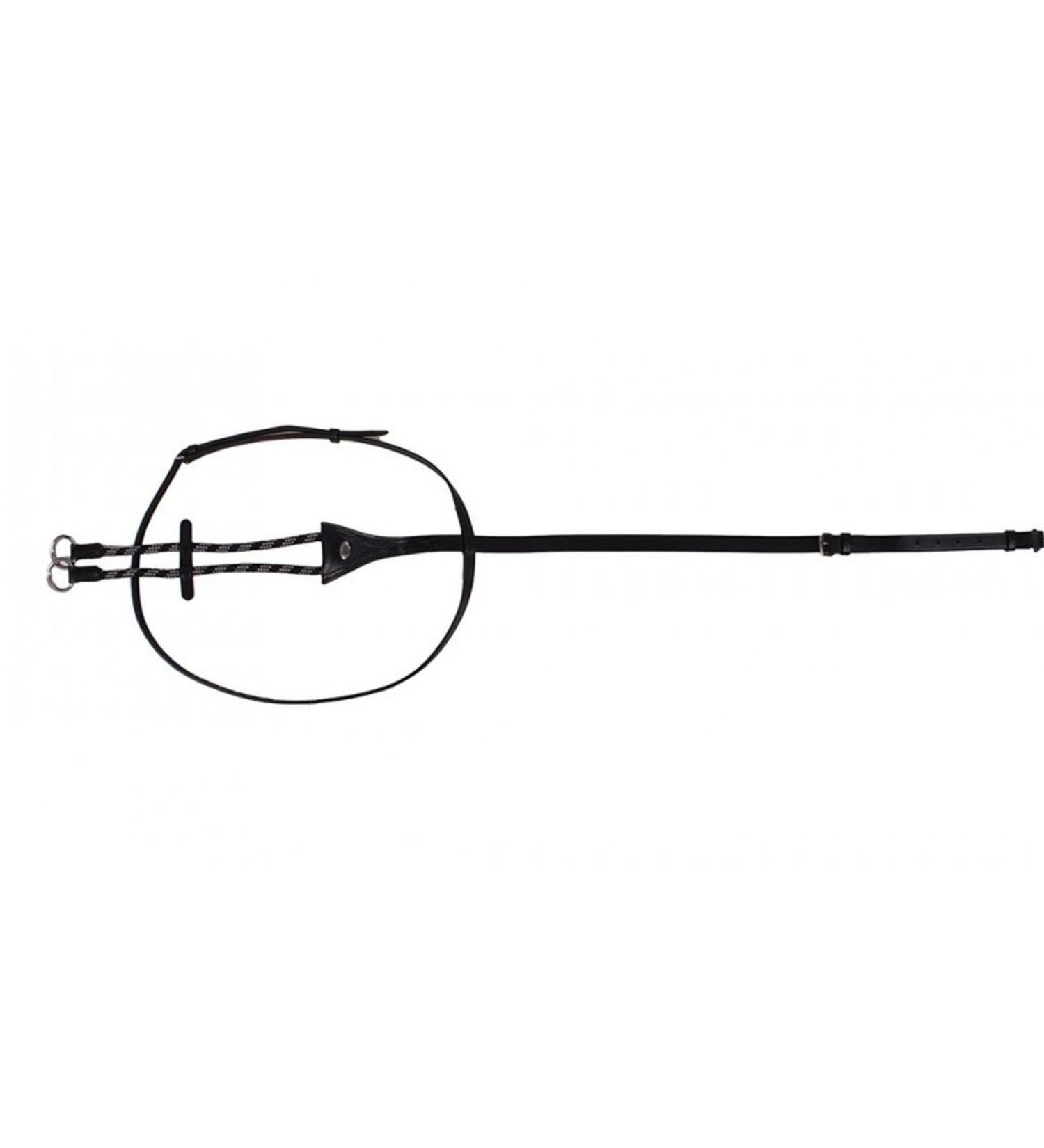 QHP Martingale Leather with Cord (Thoroughbred Black)