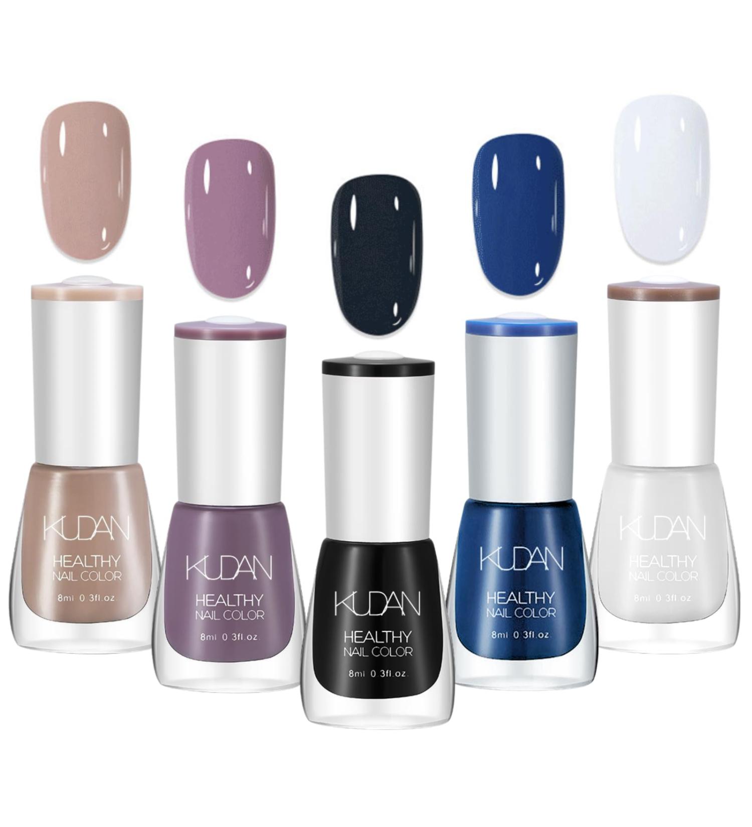 TBeautfave Nude Nail Polish Set Nail Varnish Sets Quick Dry & Long Lasting Black White Nail Polish Water Based Natural Nail Polish Sets for DIY Nail Art No Need Cure 5PCS-SWEETCOOL - Buy Online on SooperMarket.com