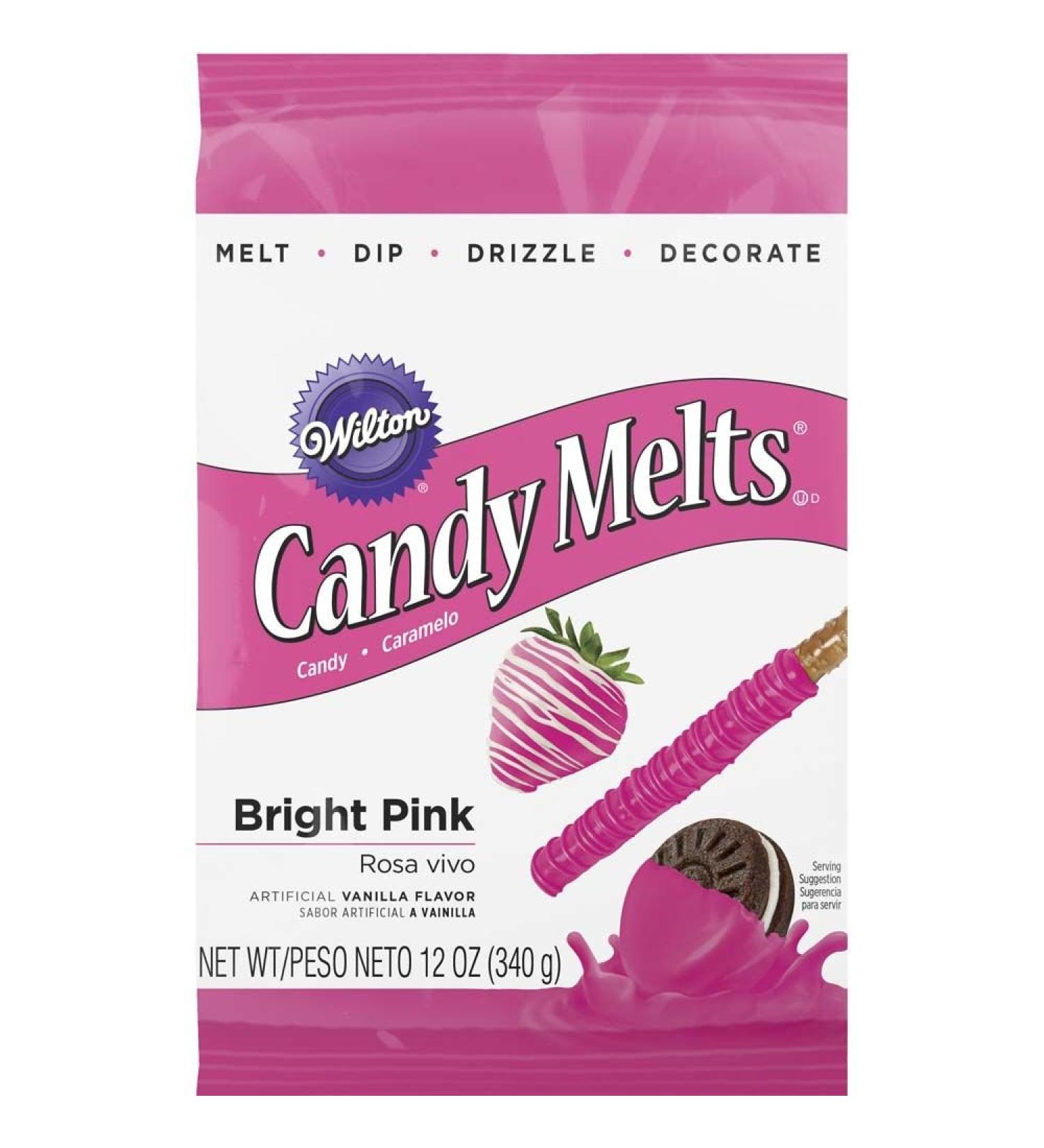 Wilton Candy Melts 12 oz. Bright Pink - Perfect for Baking and Decorating - Buy Online on SooperMarket.com