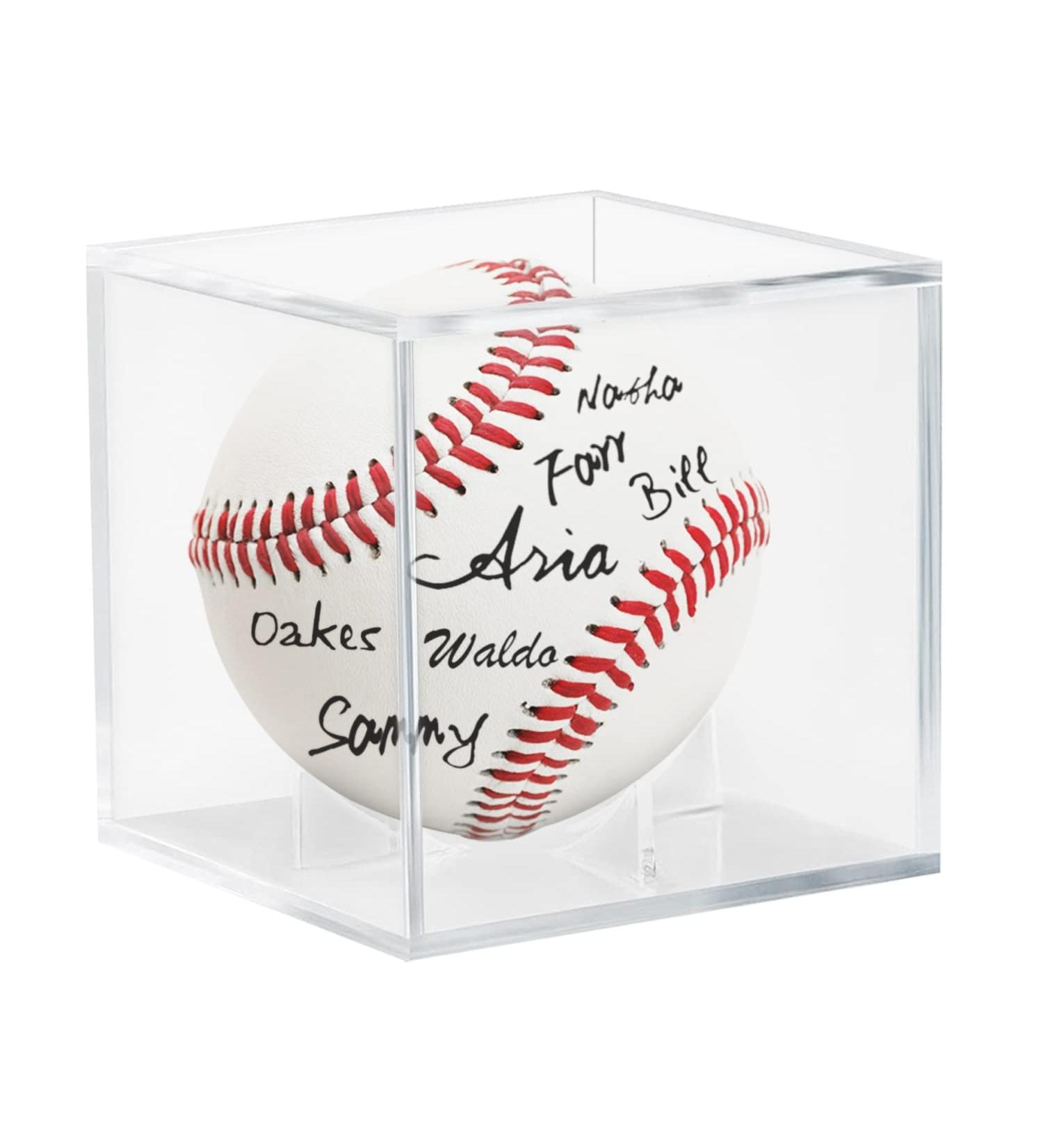 UV Protected Acrylic Baseball Display Case - Perfect for Autographed Memorabilia (1) - Buy Online on SooperMarket.com