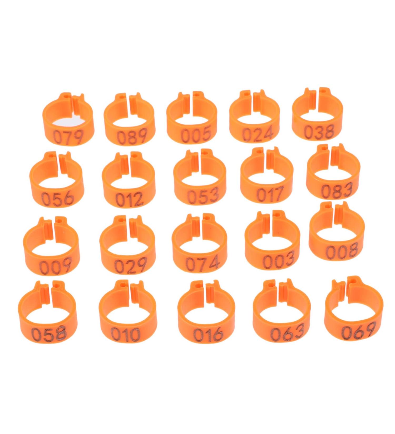 CIYODO 100 Pcs Pigeon Anklet Baby Bangles Chicken Feet Foot Ring for Pigeon Racing Pigeon Ring Meat Pigeon 1.3X1.3CM Orange - Buy Online on SooperMarket.com