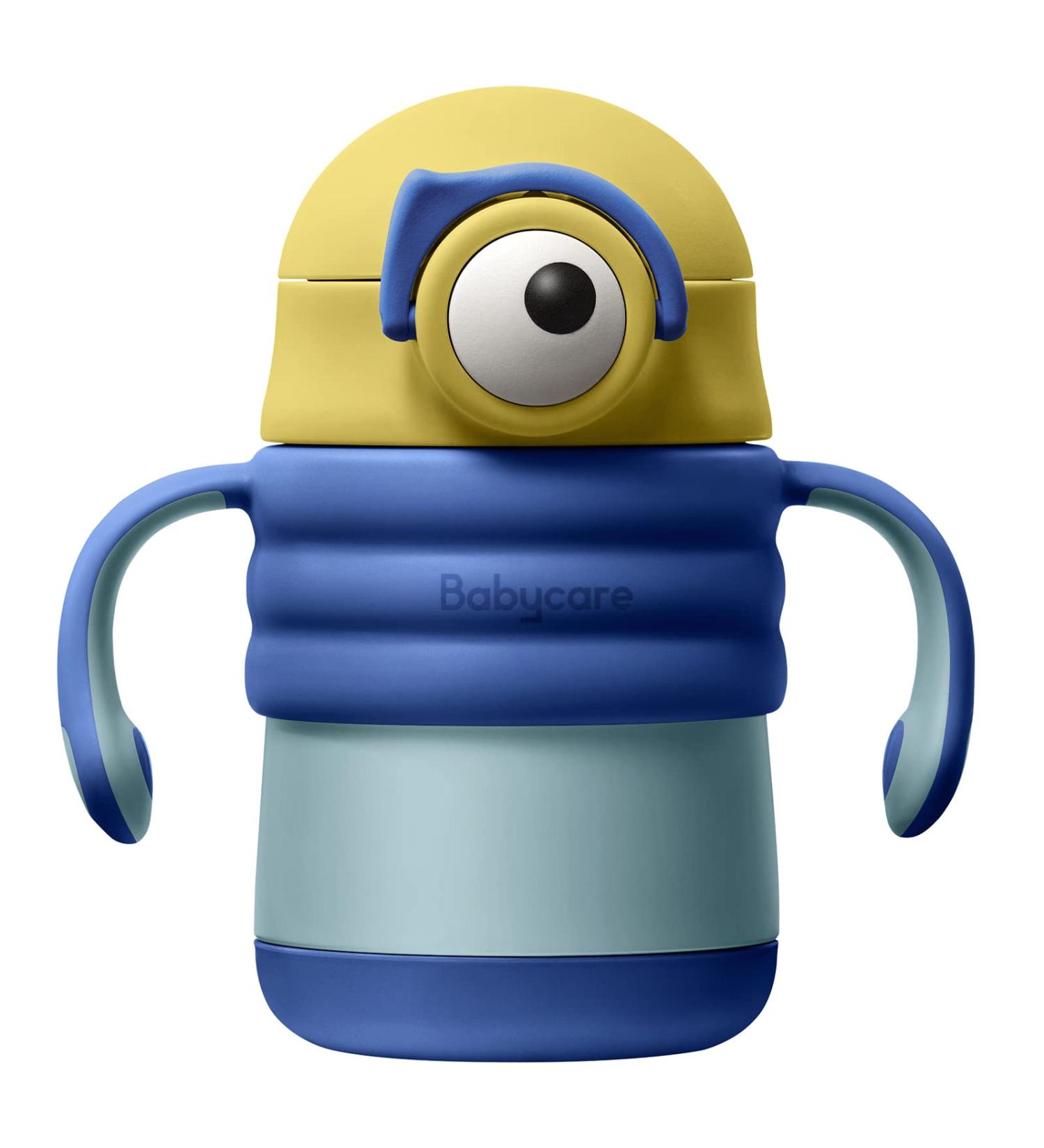 BC BabyCare Kids Stainless Steel Sippy Cup 9.8oz - Blue | Insulated Leakproof Bottle for 1 Year Old | Cute Cartoon Design | Keeps Water Cold 12h+ | BPA-Free - Buy Online on SooperMarket.com