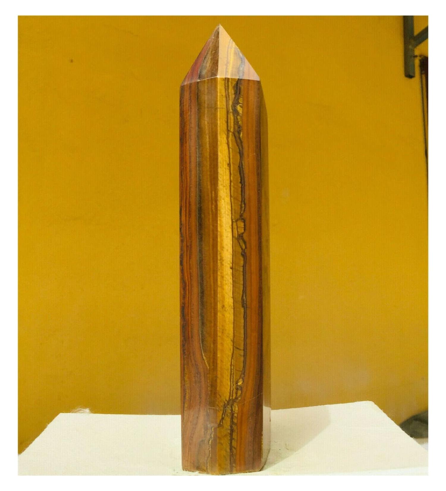Natural Crystal Rough Natural Tiger Eye Crystal Point Stone Quartz Crystal Rod Crafts Home Decoration Ornaments Gift 1pc Home Collections (Size : 400-500g) - Buy Online on SooperMarket.com