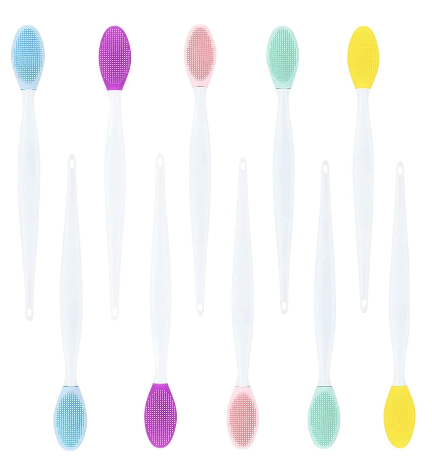 10Pcs Exfoliating Nose Brush Silicone Lip Brush Double-sided Soft Lip Brush Lip Scrub Brush Lip Scrubber Blackhead Brush for Lip Skin Smoothing Cleaning Perfect Makeup Tool Kits - Buy Online on SooperMarket.com
