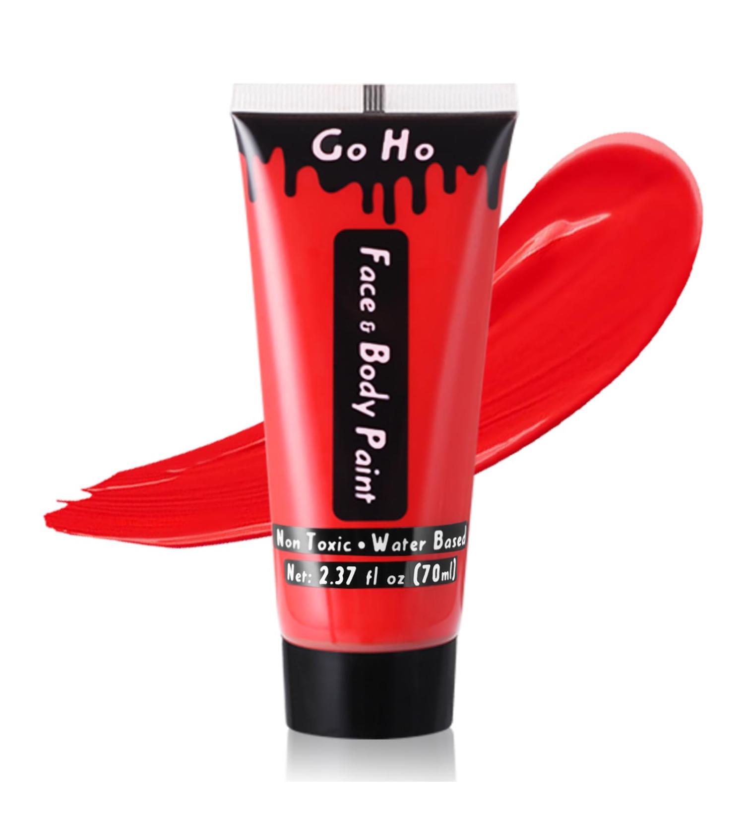Go Ho Red Cream Face Body Paint(2.37 oz) Water Based Red Devil Makeup Face Painting for Adults Children SFX Cosplay Costumes Festivals Halloween - Buy Online on SooperMarket.com